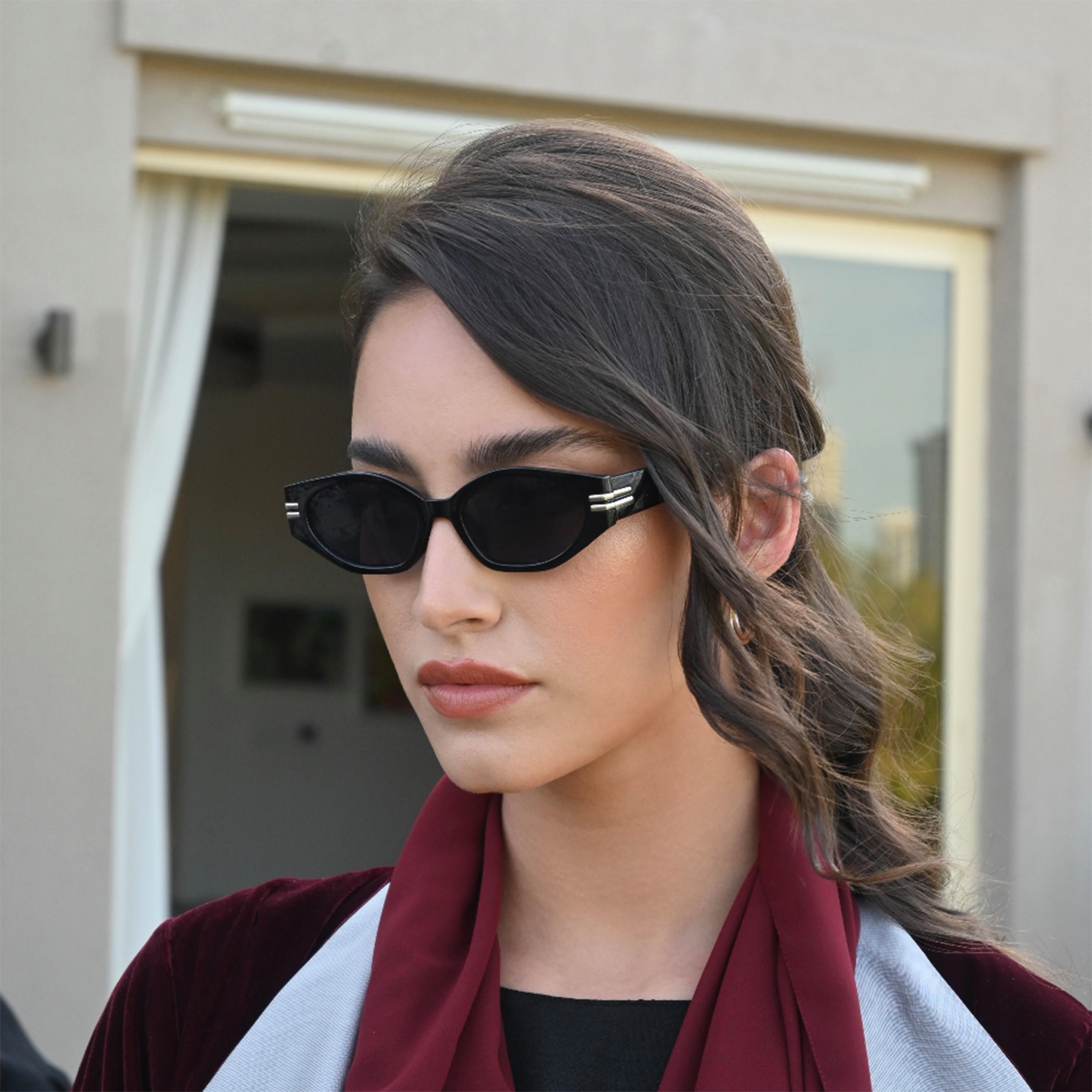 نظارة شمسية بتصميم عين قطّة بإطار كامل ووسادات أنف من زاس-women-sunglasses-image-3
