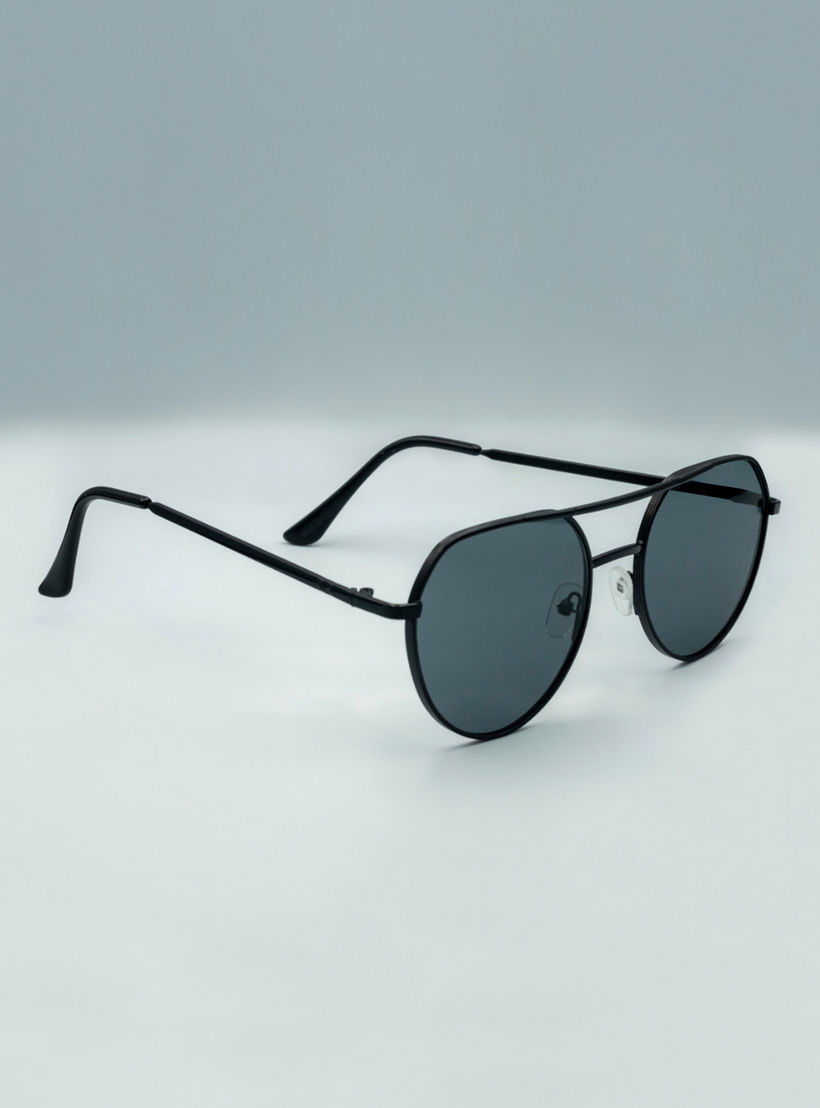 Zaas Solid Round Full Rim Tinted Sunglasses with Nose Pads-men-sunglasses-image-1