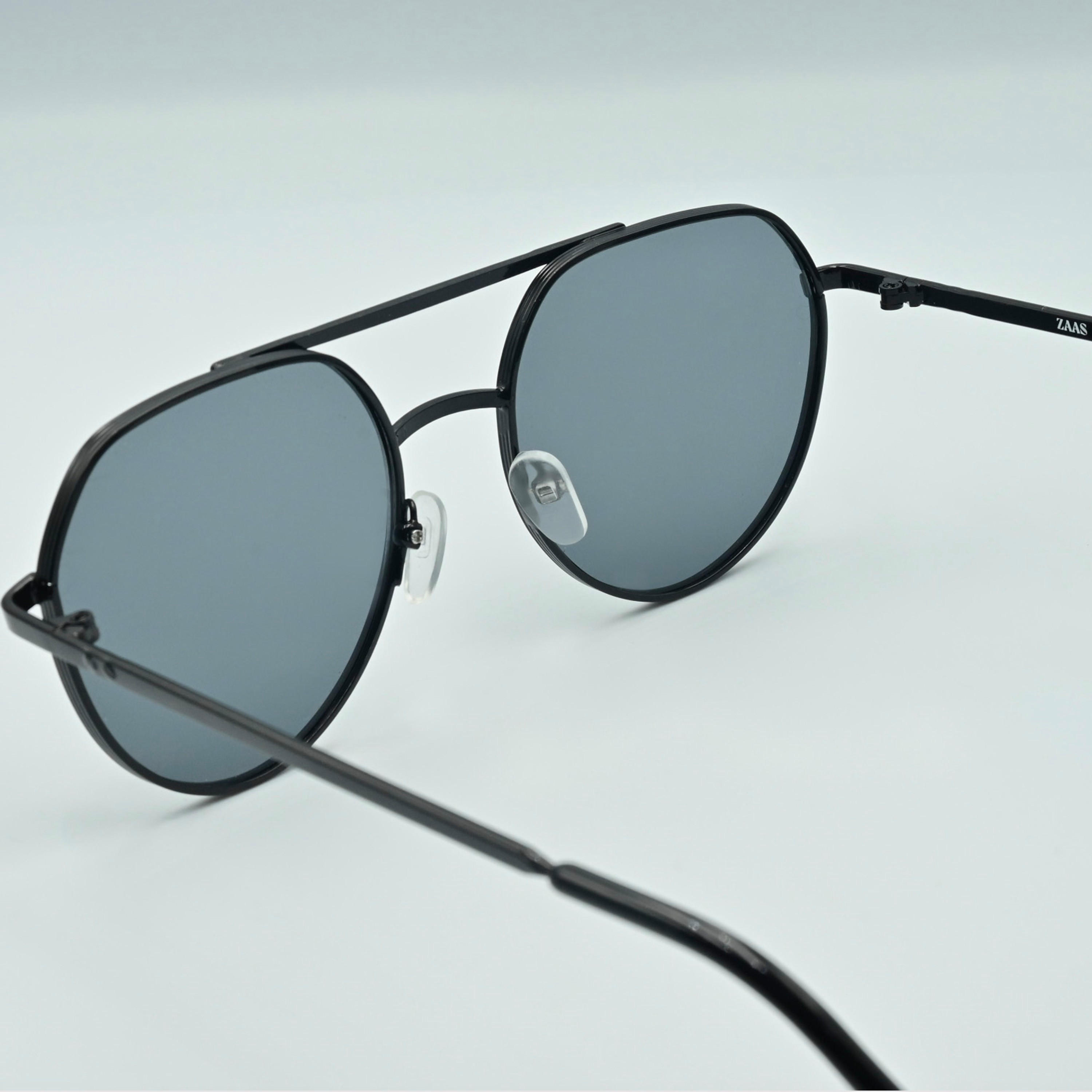 Zaas Solid Round Full Rim Tinted Sunglasses with Nose Pads-men-sunglasses-image-3