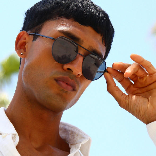 Zaas Solid Round Full Rim Tinted Sunglasses with Nose Pads-men-sunglasses-image-4