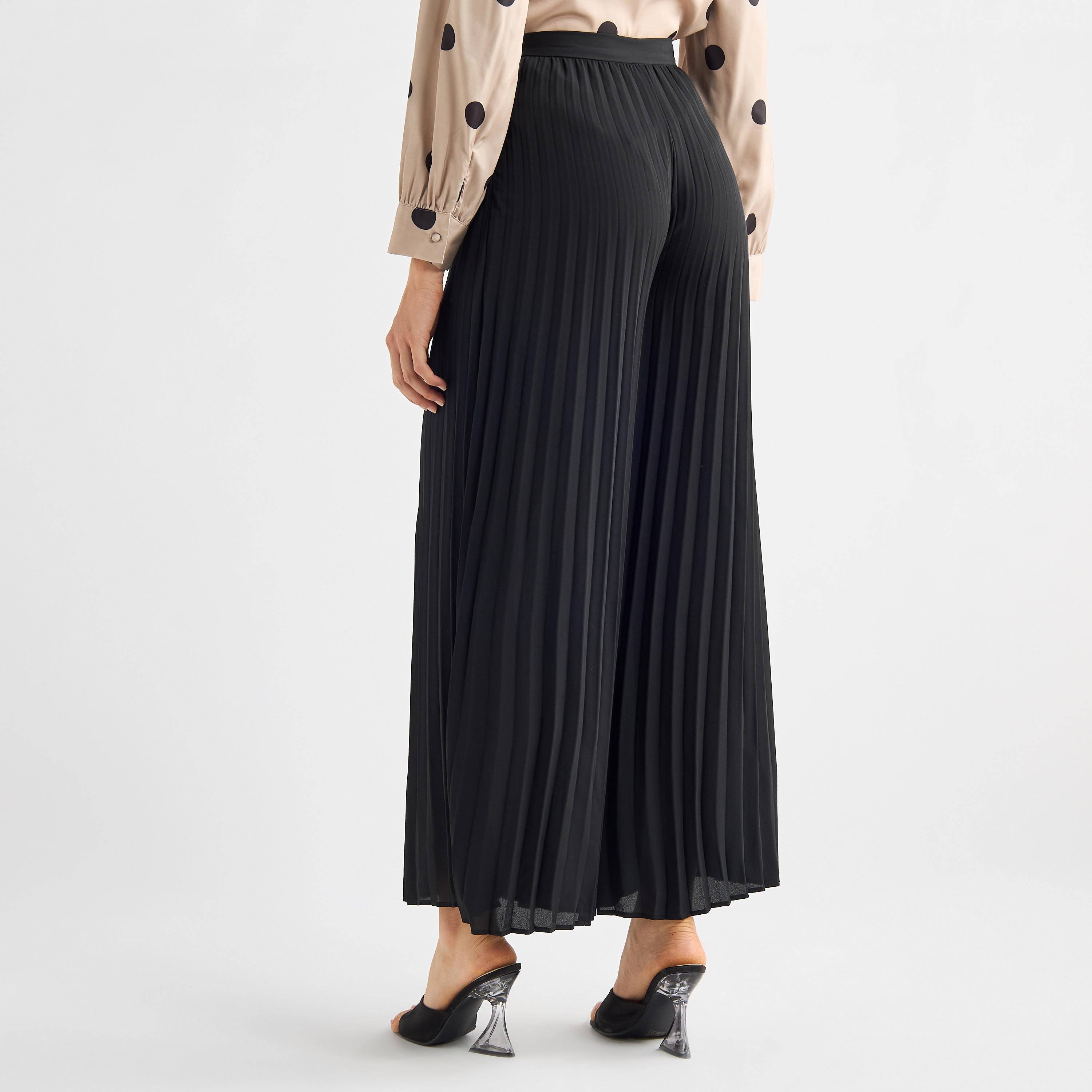 Pleated Wide Leg Pants-women-clothing-bottoms-trousers-image-3