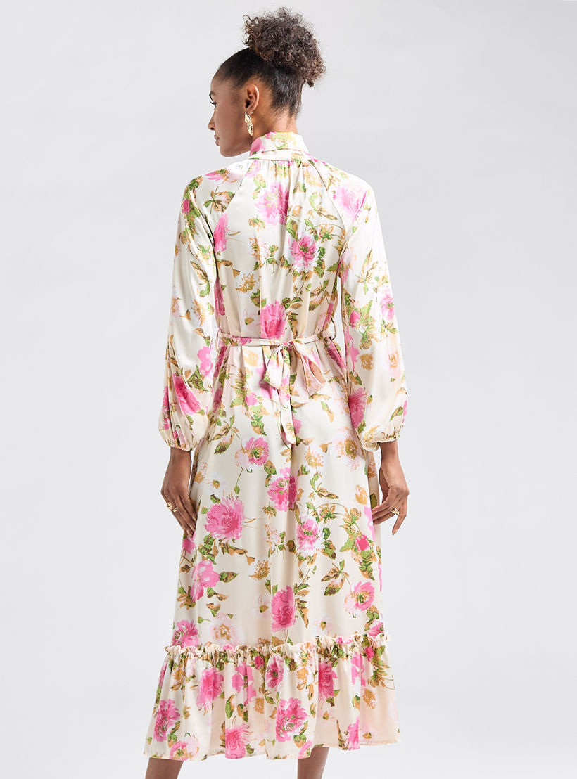فستان قميص بأكمام طويلة وحافة واسعة وطبعات-women-clothing-dresses-image-3