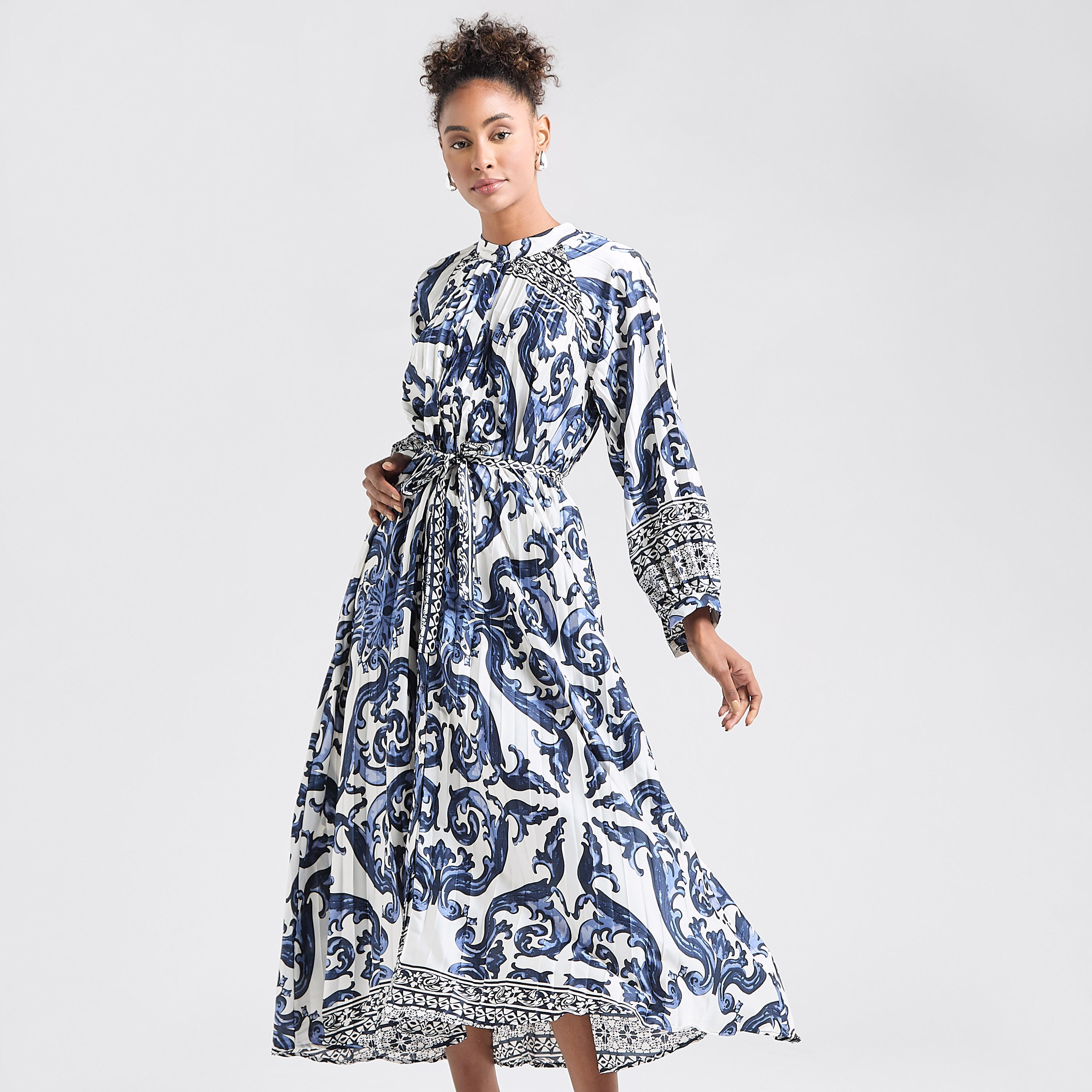 فستان قميص ماكسي بأكمام طويلة وطبعات-women-clothing-dresses-image-1