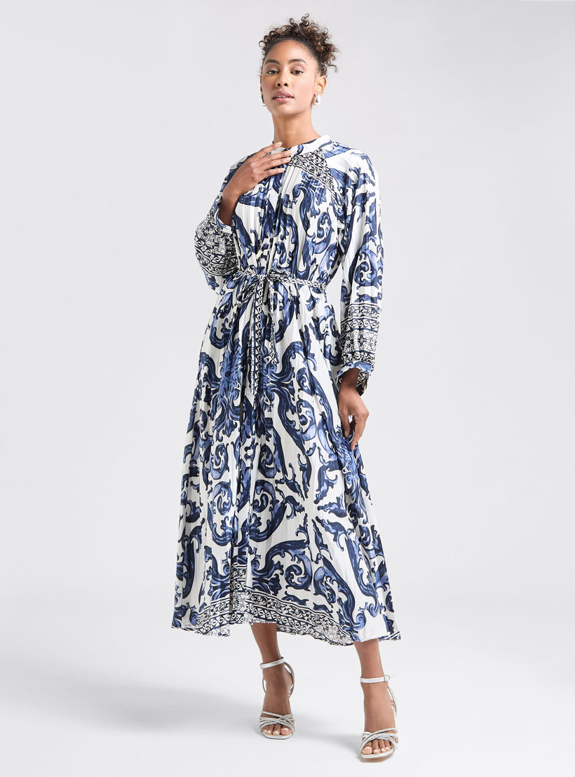 فستان قميص ماكسي بأكمام طويلة وطبعات-women-clothing-dresses-image-2