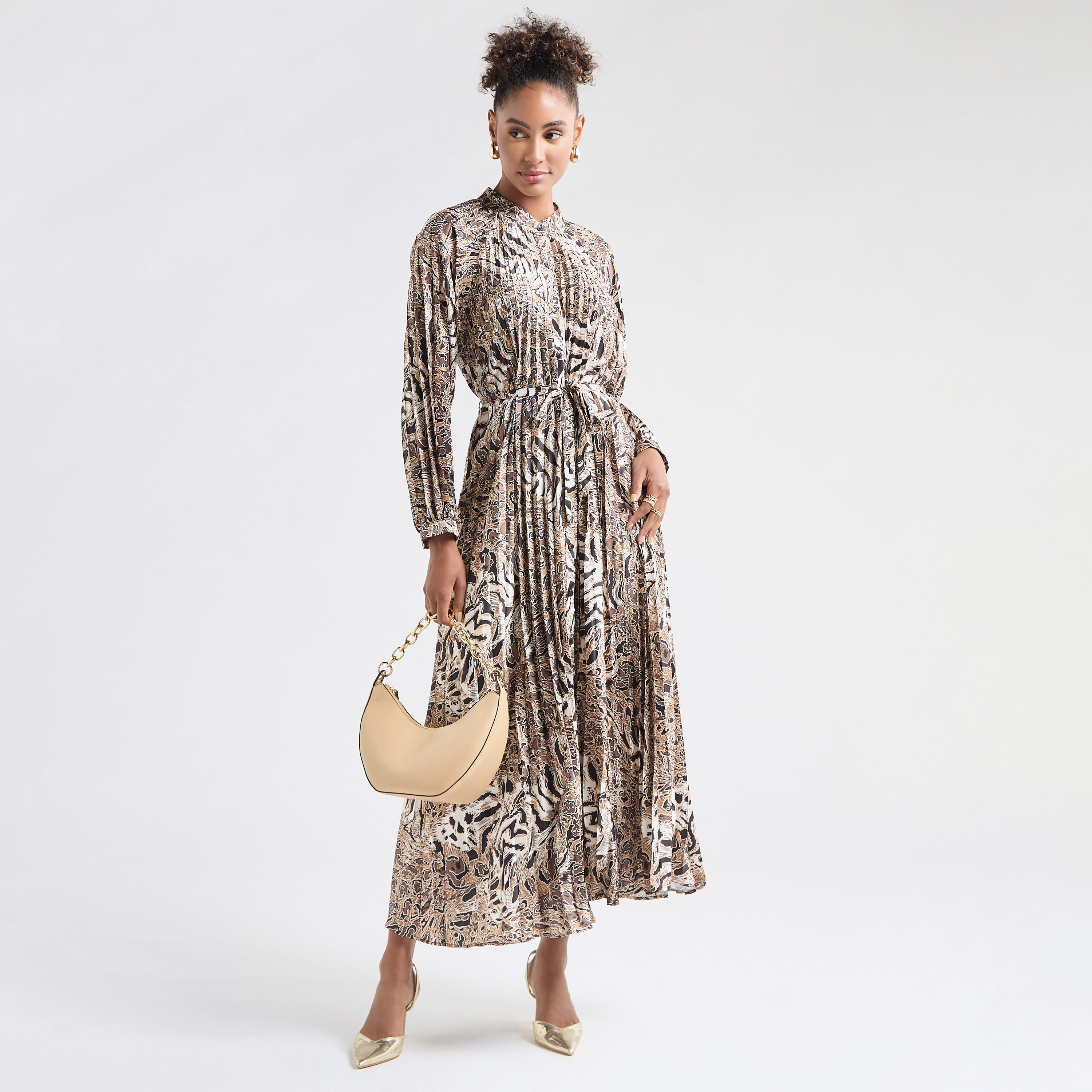 فستان قميص ماكسي بأكمام طويلة وطبعات حيوانات-women-clothing-dresses-image-2
