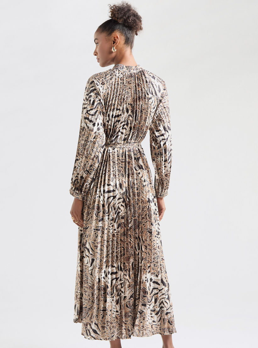 فستان قميص ماكسي بأكمام طويلة وطبعات حيوانات-women-clothing-dresses-image-3
