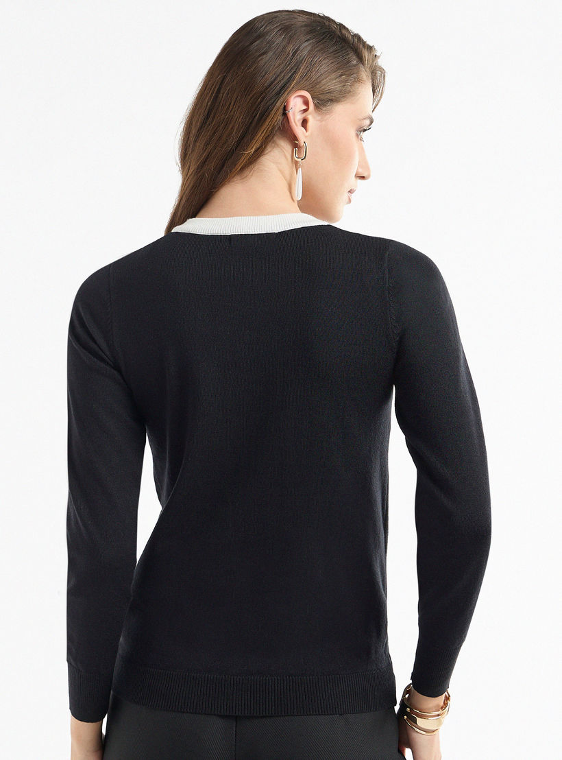 كارديجان سادة بأكمام طويلة وأزرار-women-winterwear-cardigansandjumpers-cardigans-image-2