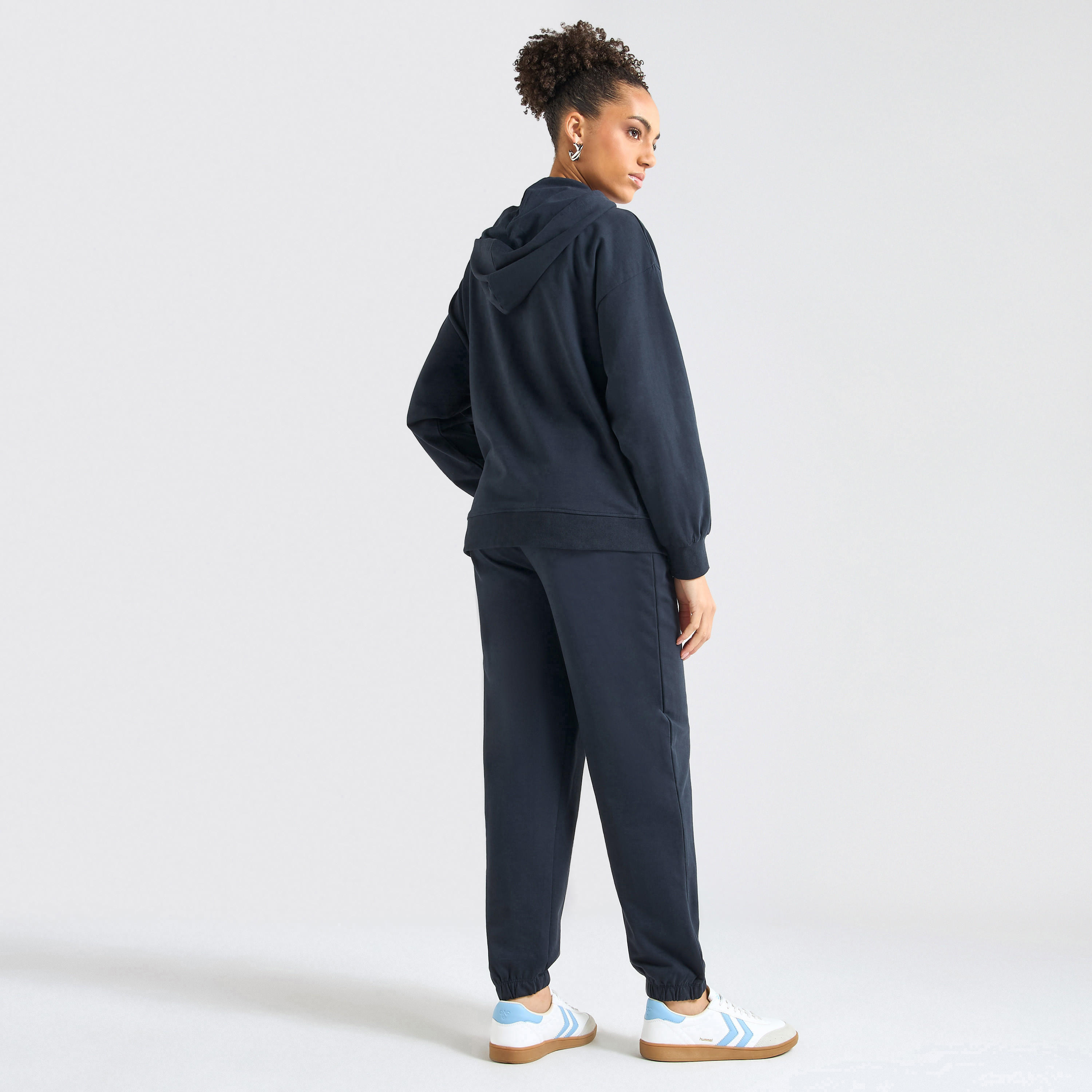 Kangaroo Pocket Detail Zip Through Hoodie and Joggers Set-women-clothing-coordsets-image-3