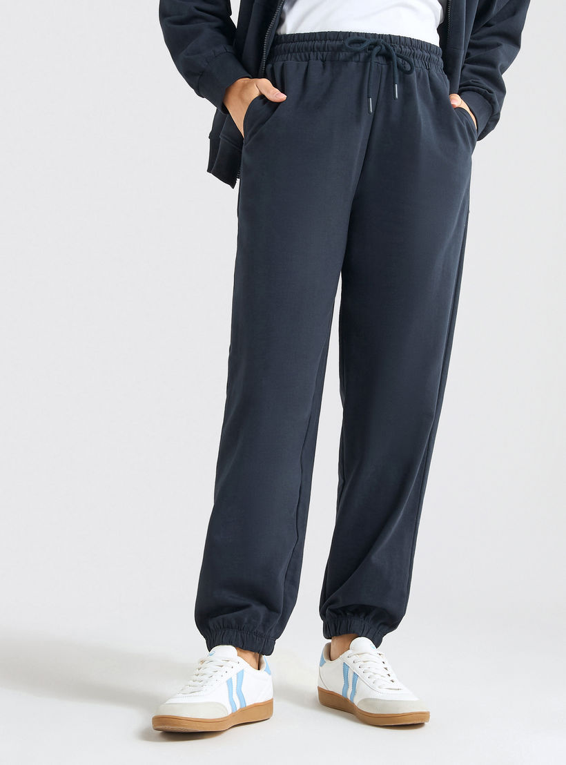 Kangaroo Pocket Detail Zip Through Hoodie and Joggers Set-women-clothing-coordsets-image-4