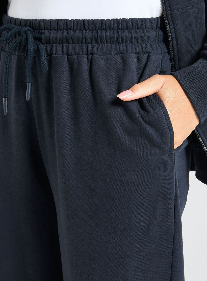 Kangaroo Pocket Detail Zip Through Hoodie and Joggers Set-women-clothing-coordsets-image-5