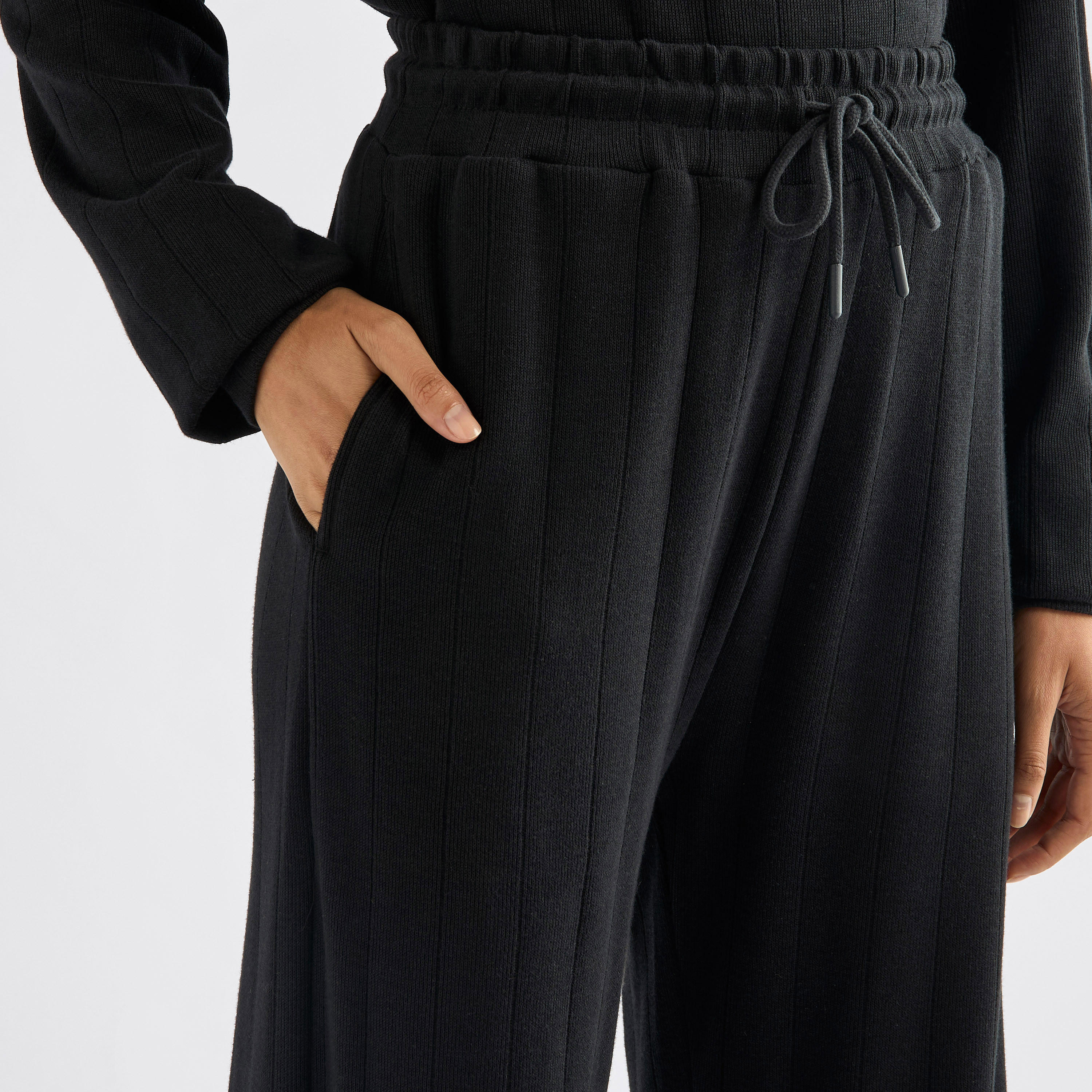 Textured Long Sleeves T-shirt and Pants Set-women-clothing-coordsets-image-6