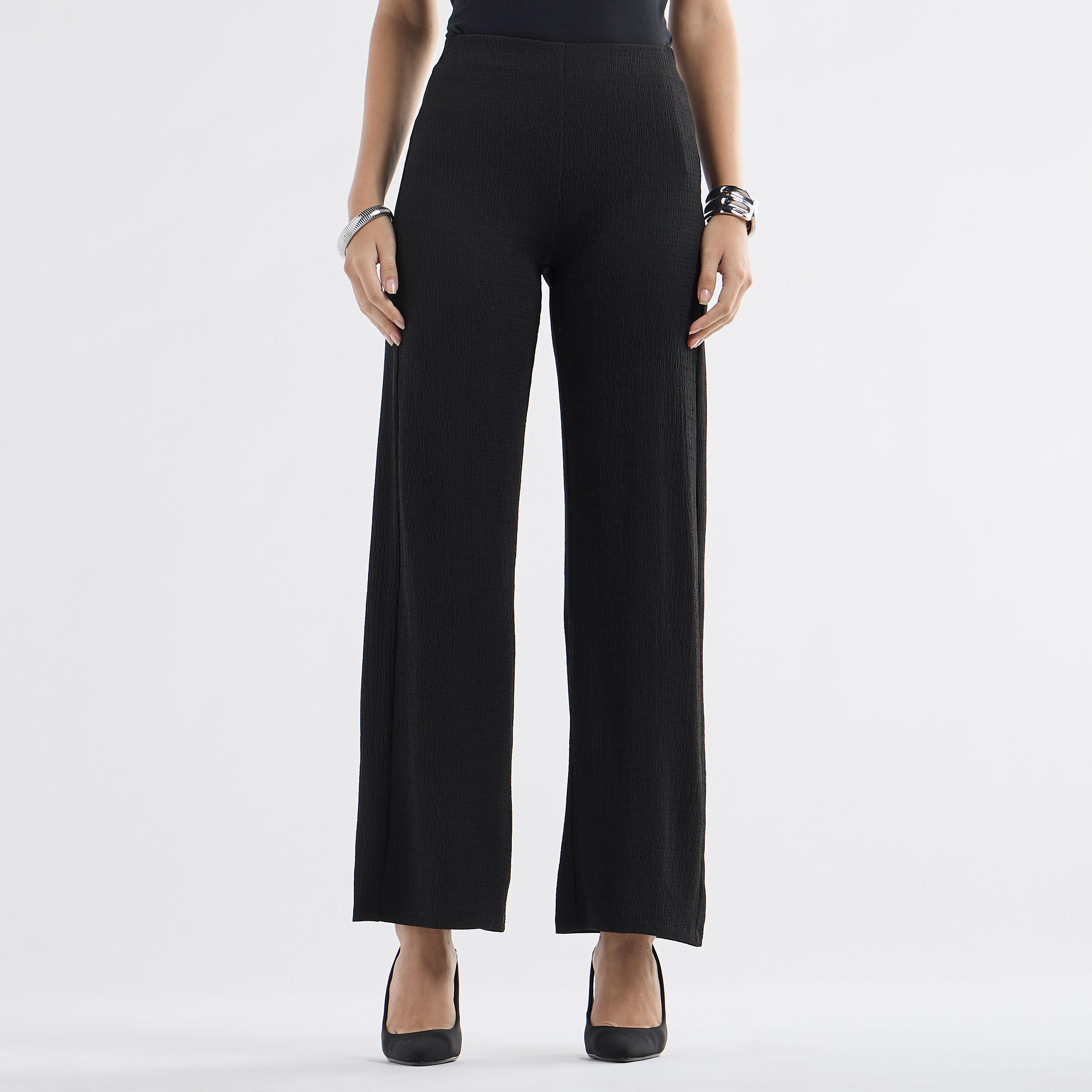 بنطلون بارز الملمس واسع الساقين-women-clothing-bottoms-trousers-image-1