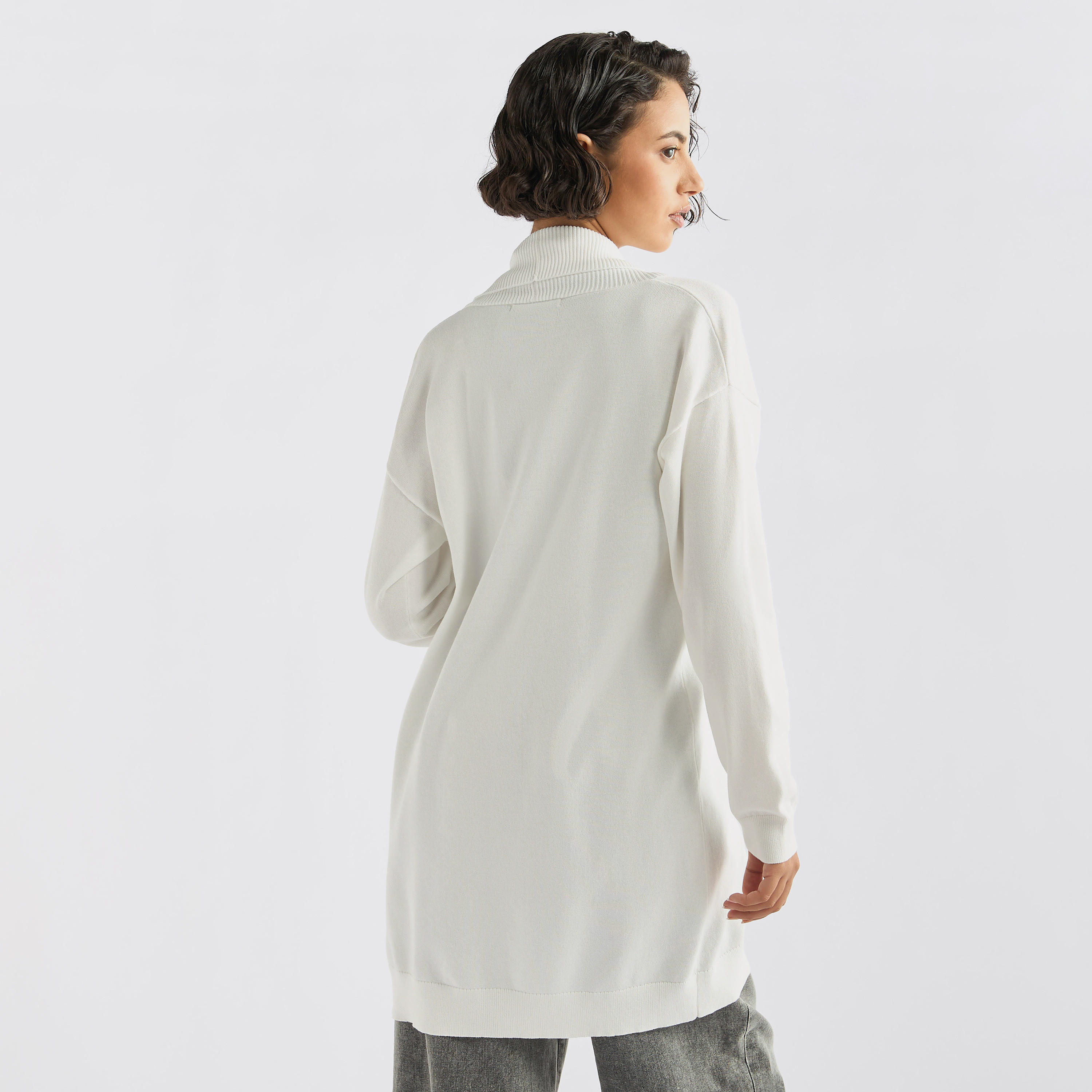 Open Front Longline Cardigan-women-winterwear-cardigansandjumpers-cardigans-image-3