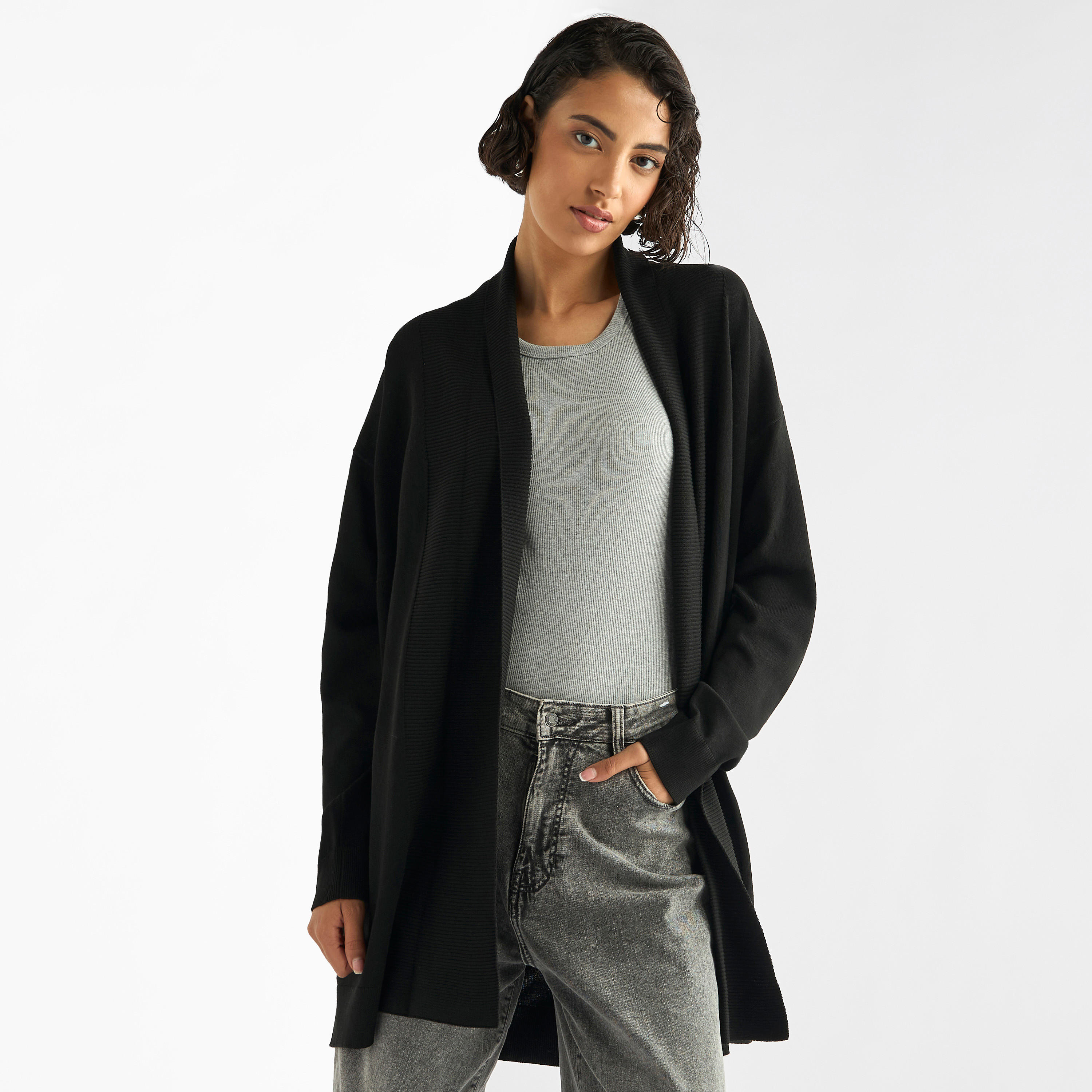 Open Front Longline Cardigan-women-winterwear-cardigansandjumpers-cardigans-image-1