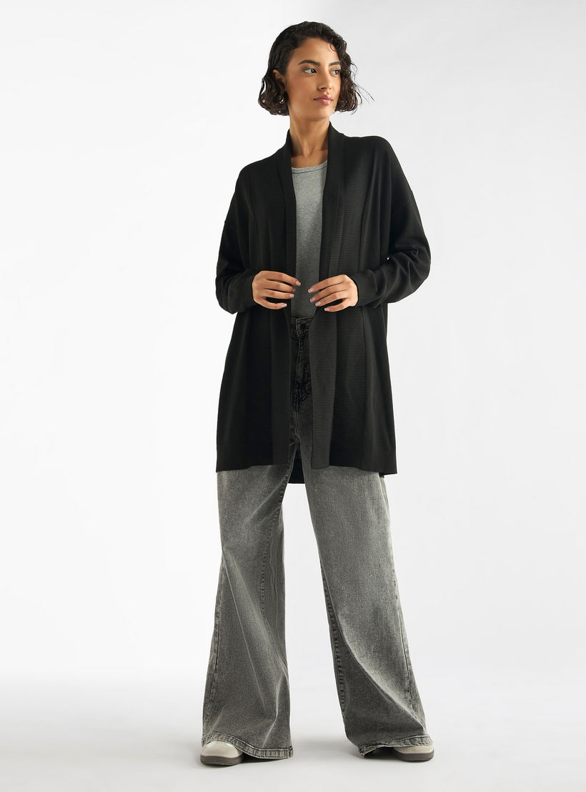 Open Front Longline Cardigan-women-winterwear-cardigansandjumpers-cardigans-image-2