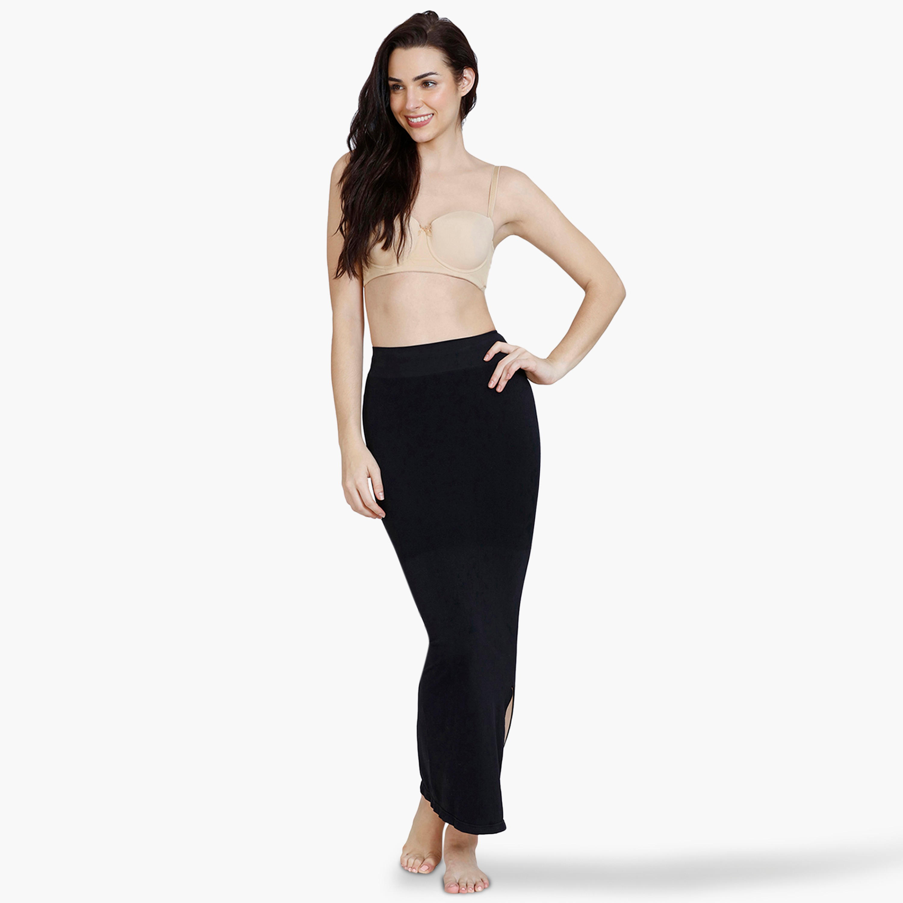Zivame Waist & Tummy Medium Control Shapewear Petticoat with Drawstring Closure and Slit-women-clothing-lingerie-shapewear-image-11