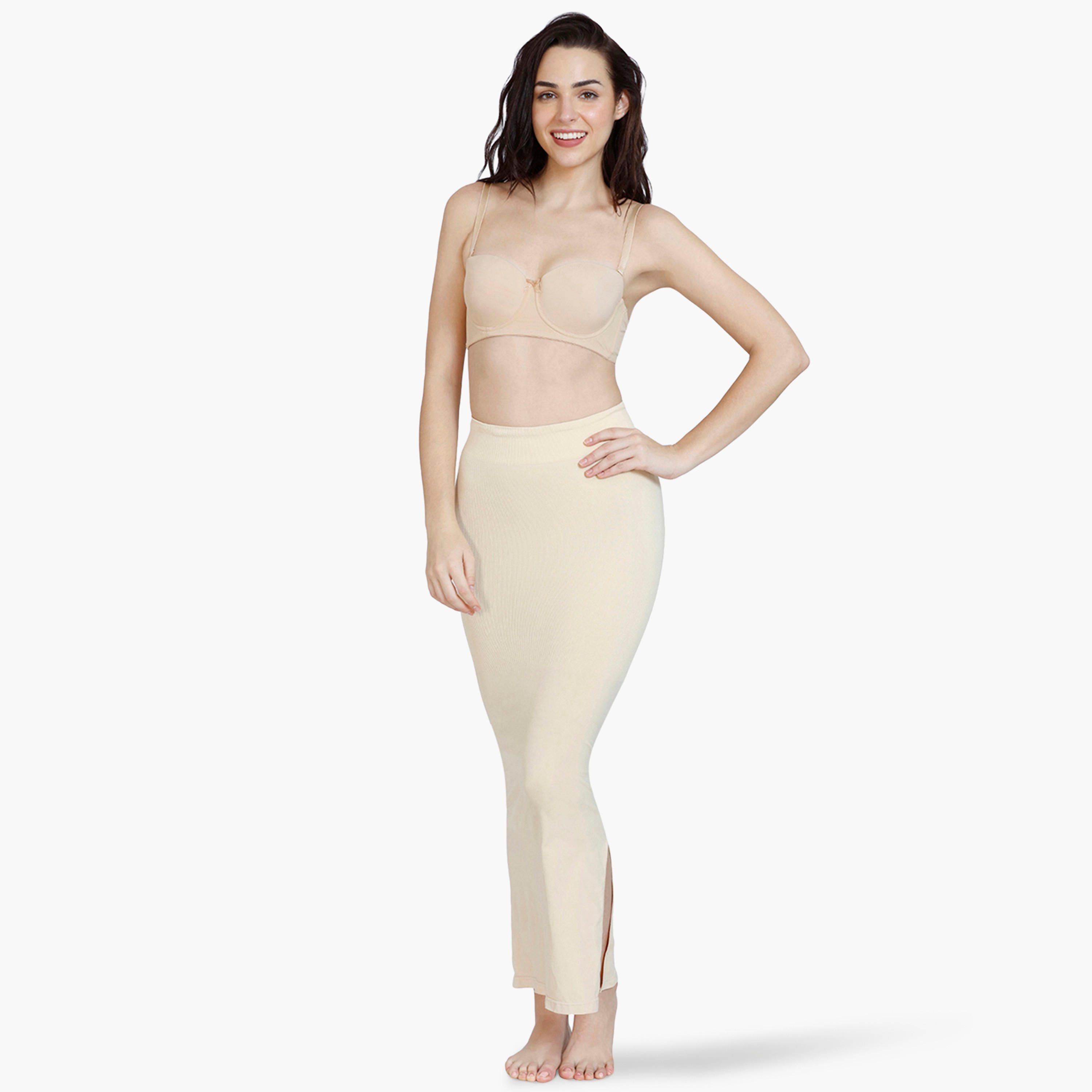Zivame Waist & Tummy Medium Control Shapewear Petticoat with Drawstring Closure and Slit-women-clothing-lingerie-shapewear-image-18