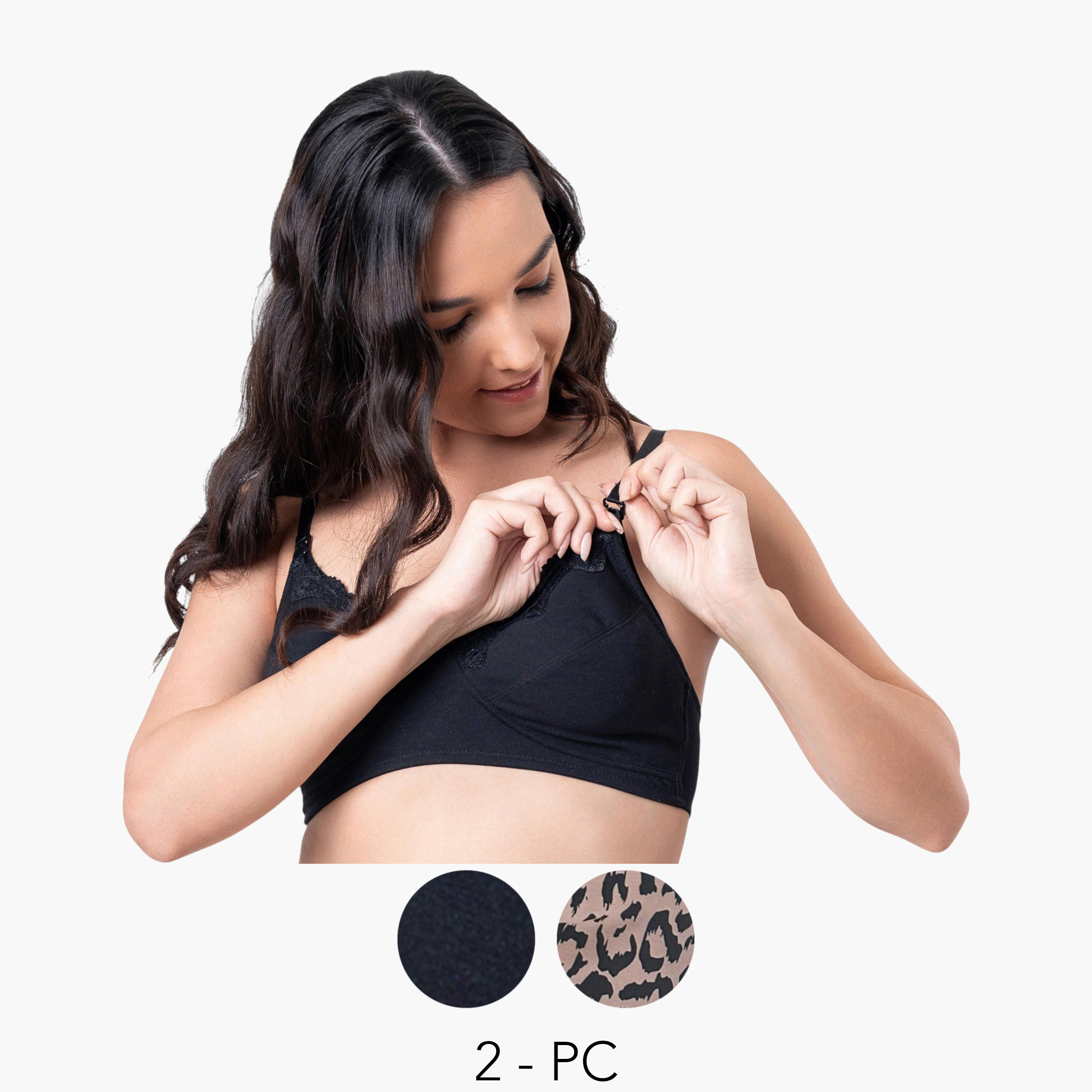 صدرية حوامل بالكونيت مع حمالات قابلة للتعديل من آدارايا - طقم من قطعتين-women-clothing-lingerie-bras-image-1