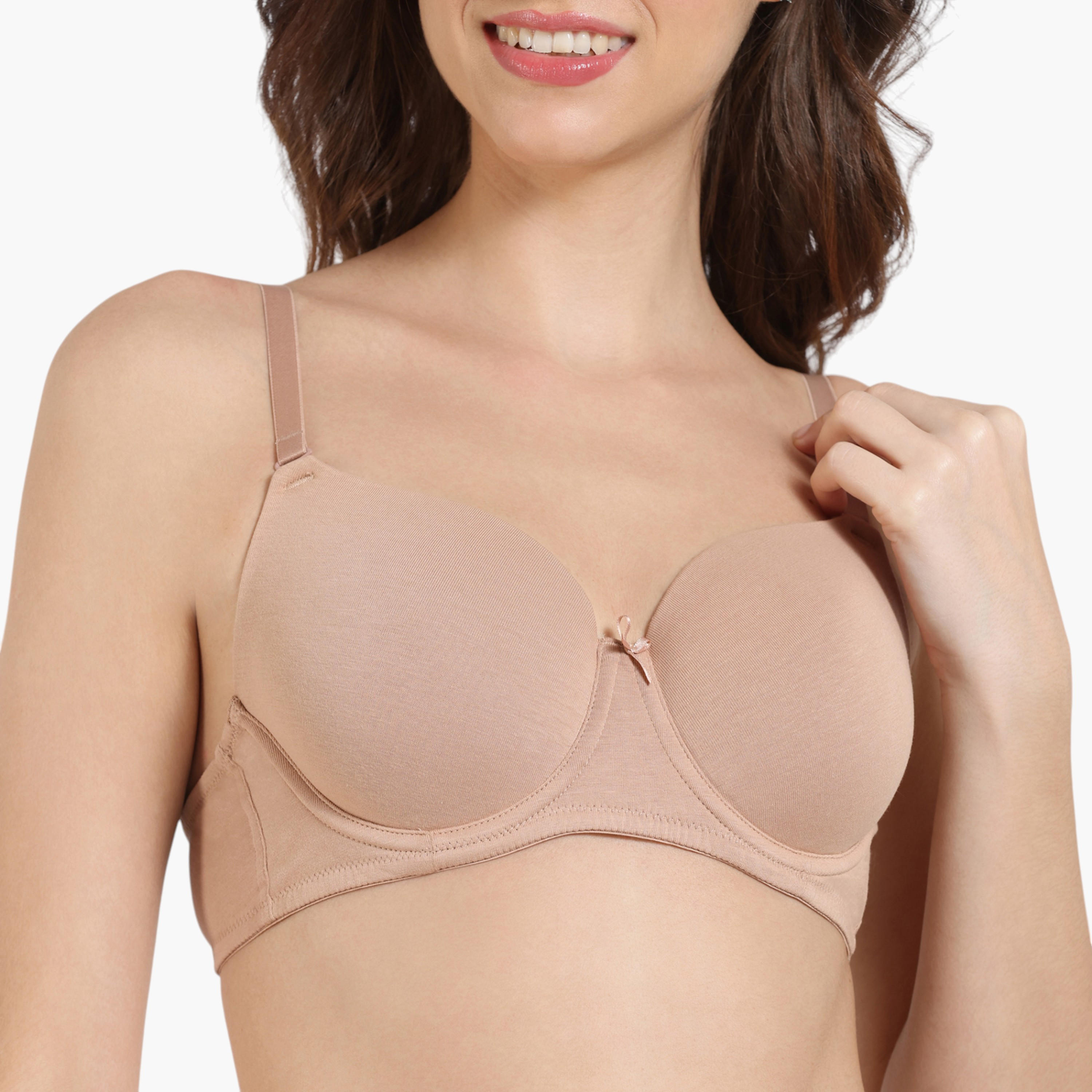 صدرية ديمي بتفاصيل حمالات قابلة للتعديل ومشبك إغلاق خطاف من زيفامي-women-clothing-lingerie-bras-image-4