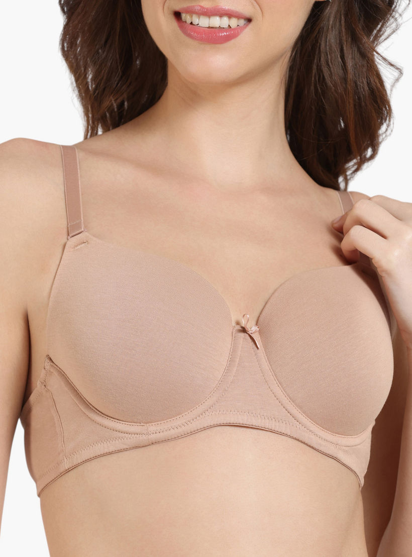 صدرية ديمي بتفاصيل حمالات قابلة للتعديل ومشبك إغلاق خطاف من زيفامي-women-clothing-lingerie-bras-image-4