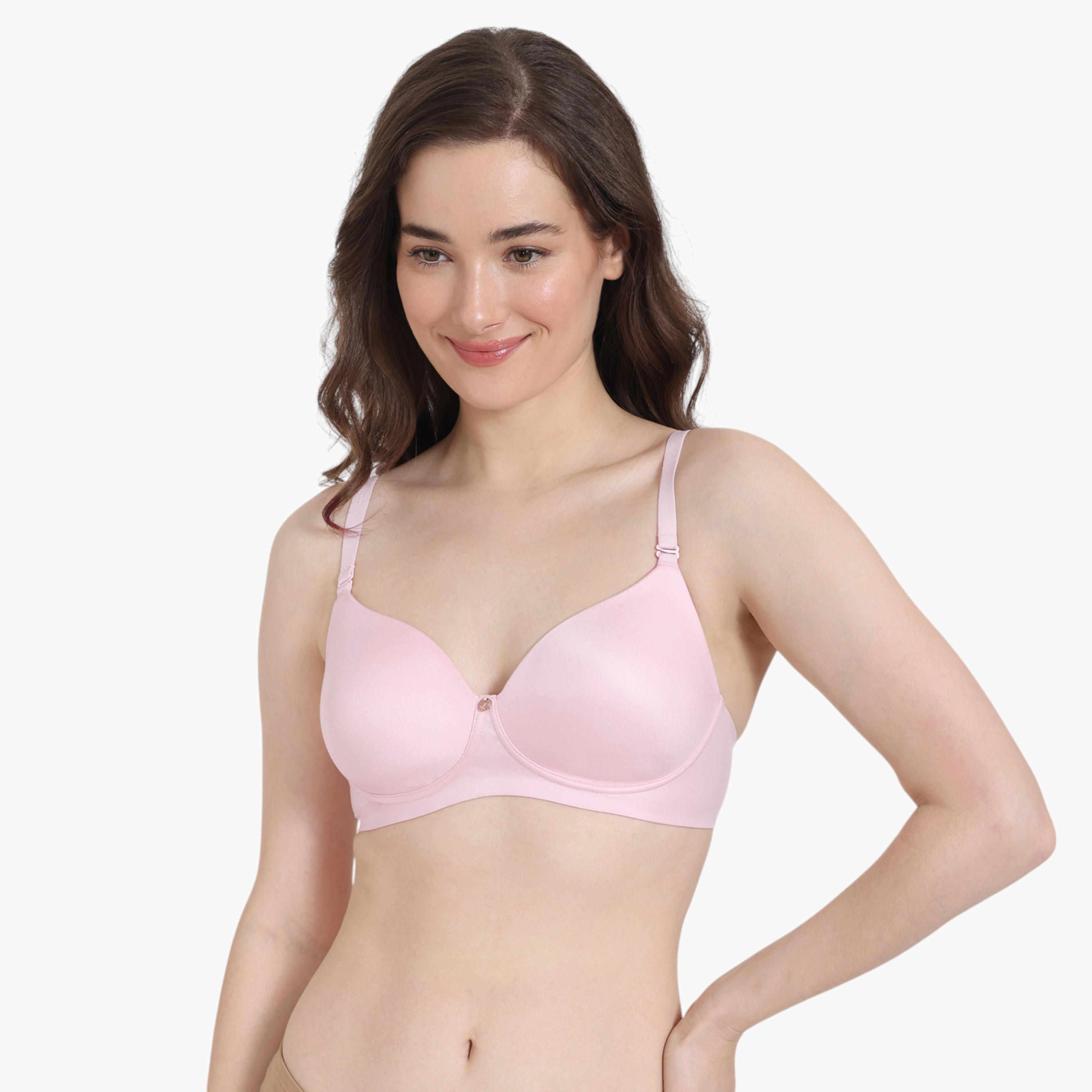 Zivame Adjustable Strap Detail Demi Bra with Hook and Eye Closure-women-clothing-lingerie-bras-image-1