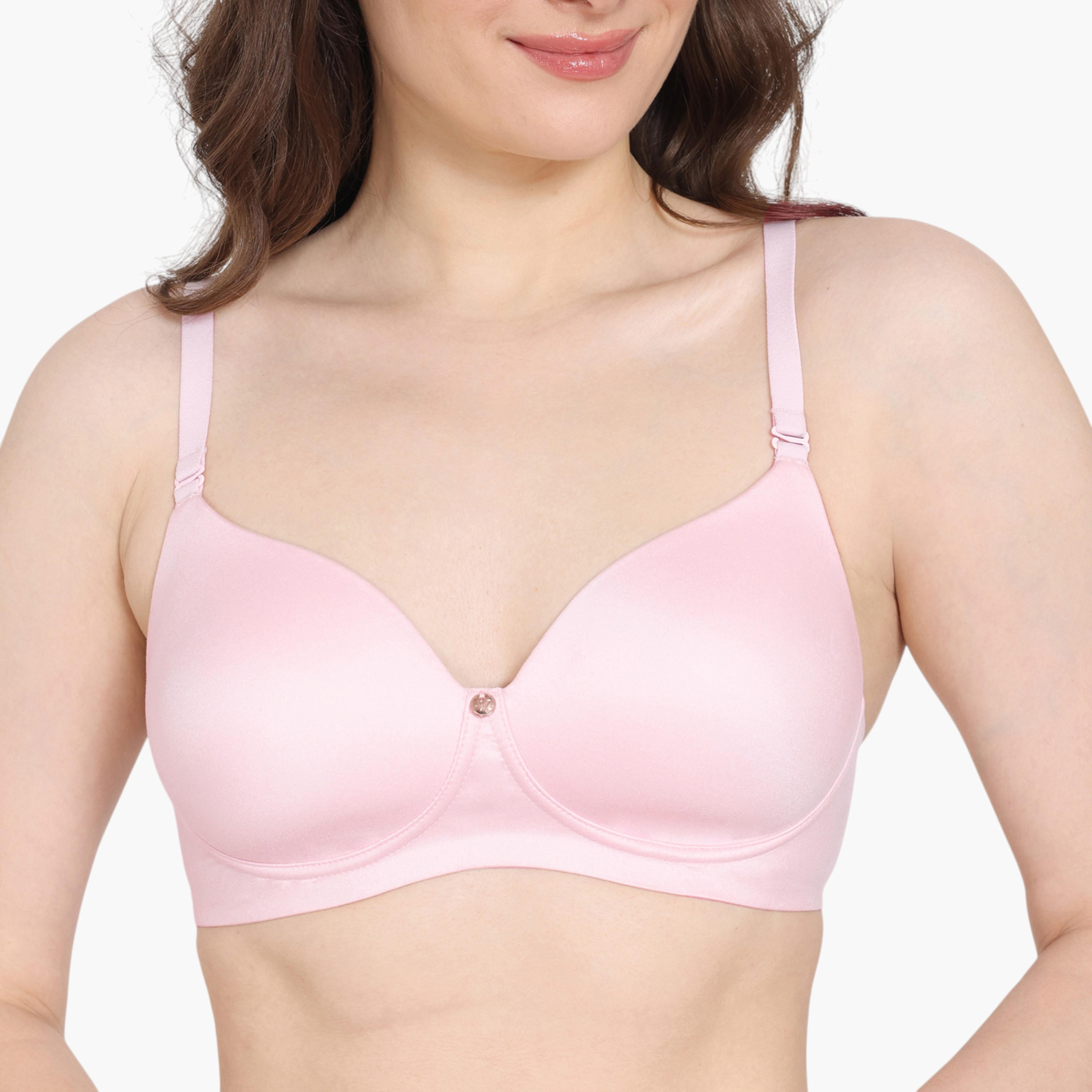 Zivame Adjustable Strap Detail Demi Bra with Hook and Eye Closure-women-clothing-lingerie-bras-image-4
