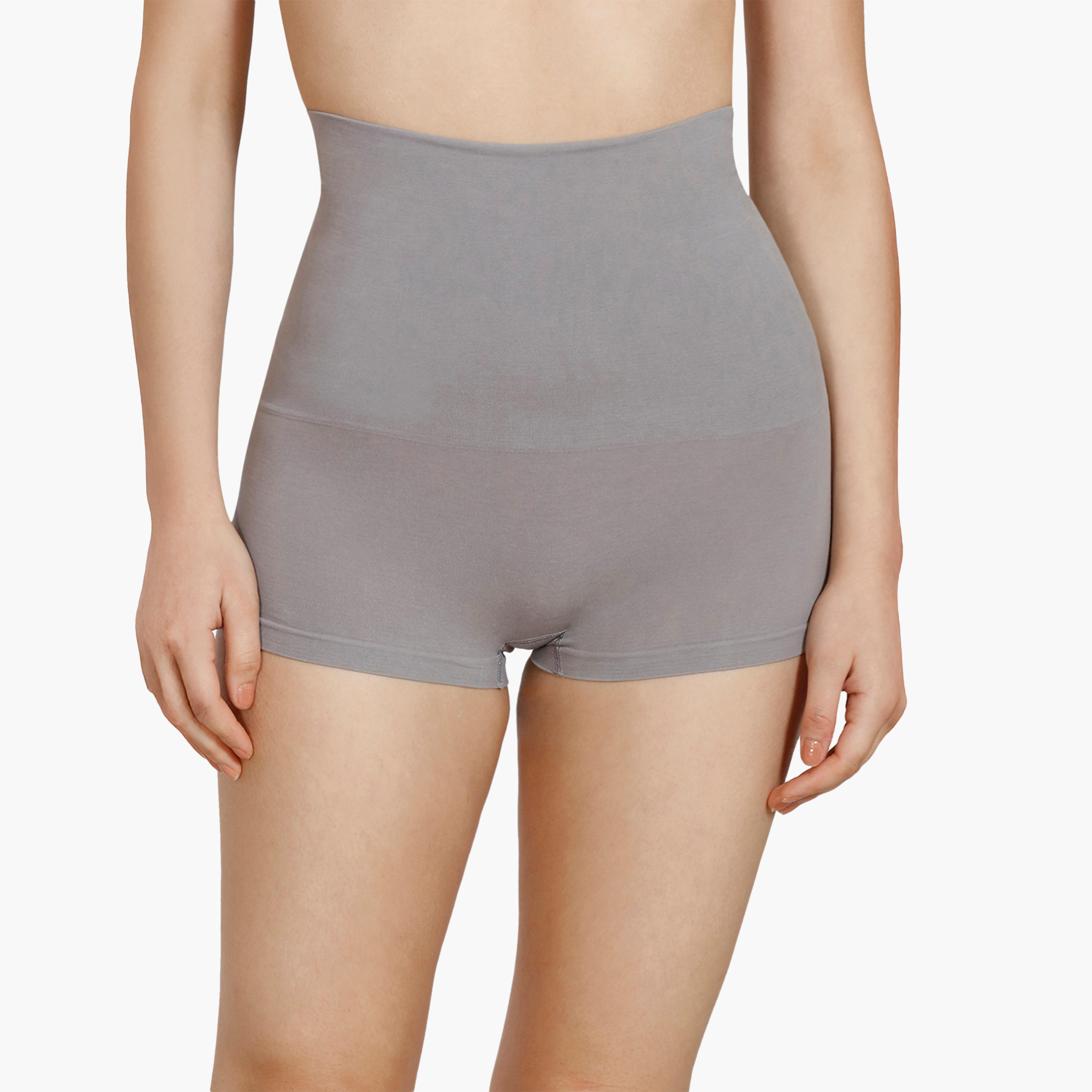 Zivame Medium Control Seamfree Tummy & Thigh Slimming Shapewear Briefs with Elasticated Waistband-women-clothing-lingerie-panties-image-1