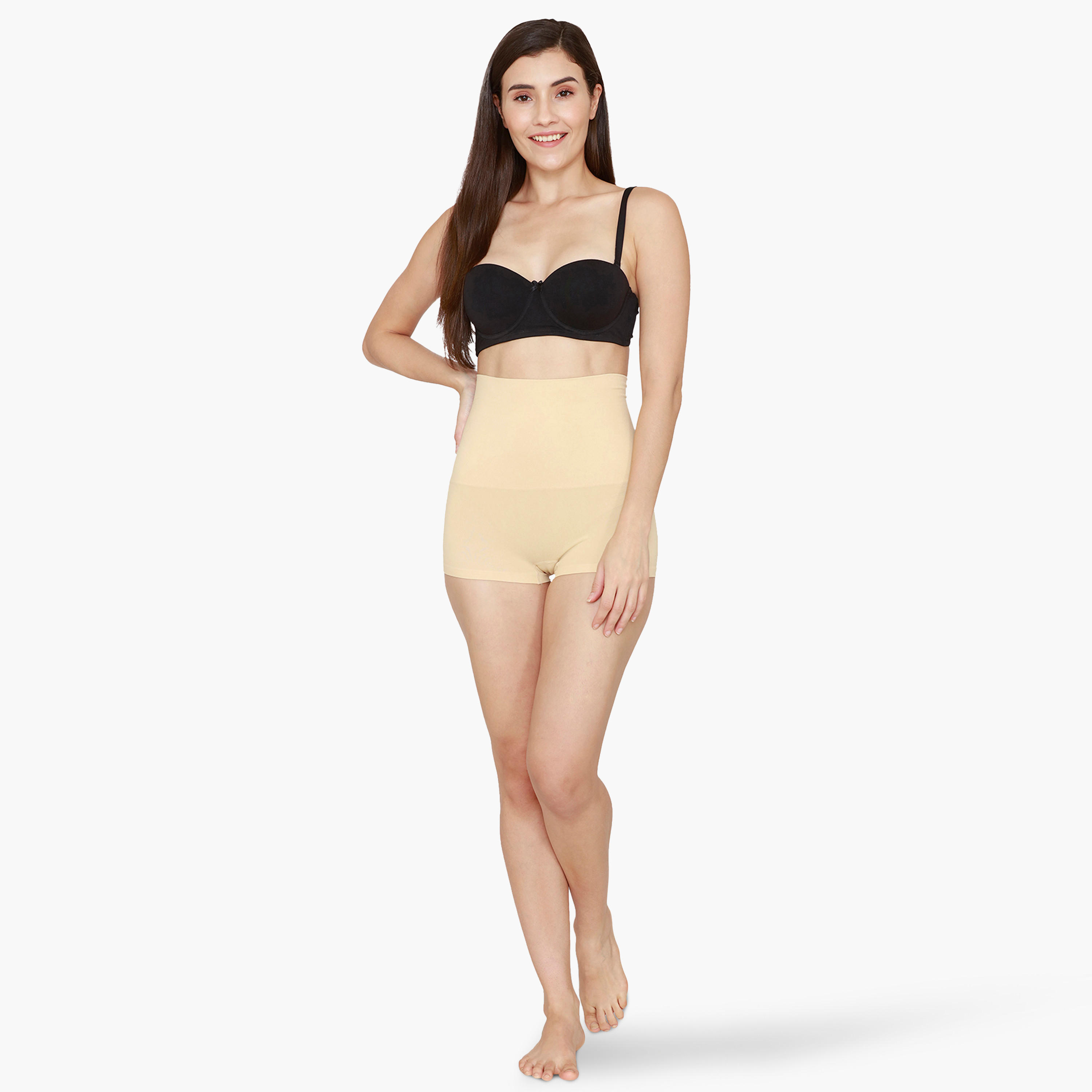 Zivame Medium Control Seamfree Tummy & Thigh Slimming Shapewear Briefs with Elasticated Waistband-women-clothing-lingerie-panties-image-8