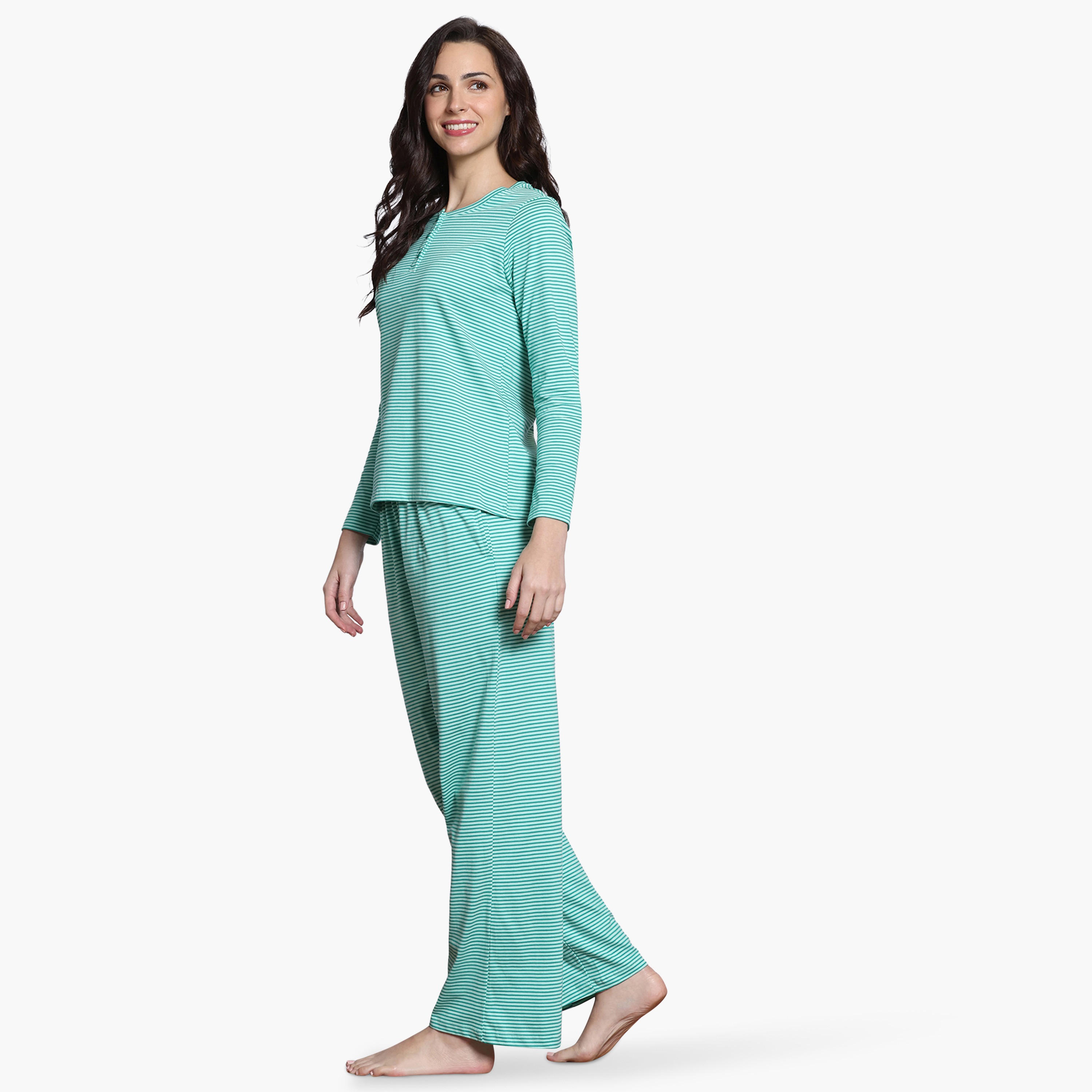 مجموعة بيجاما مقلمة من زيفامي-women-clothing-nightwear-pyjamas-longsets-image-8