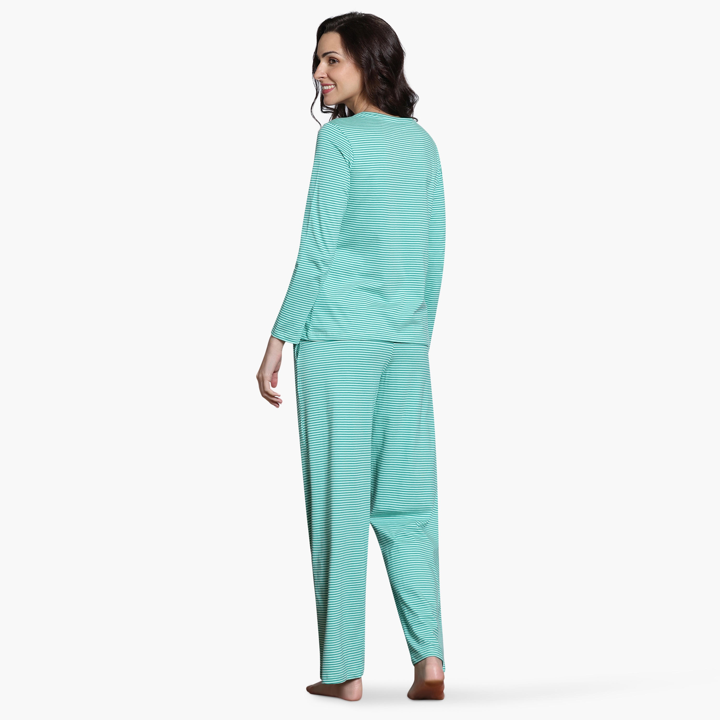 مجموعة بيجاما مقلمة من زيفامي-women-clothing-nightwear-pyjamas-longsets-image-9