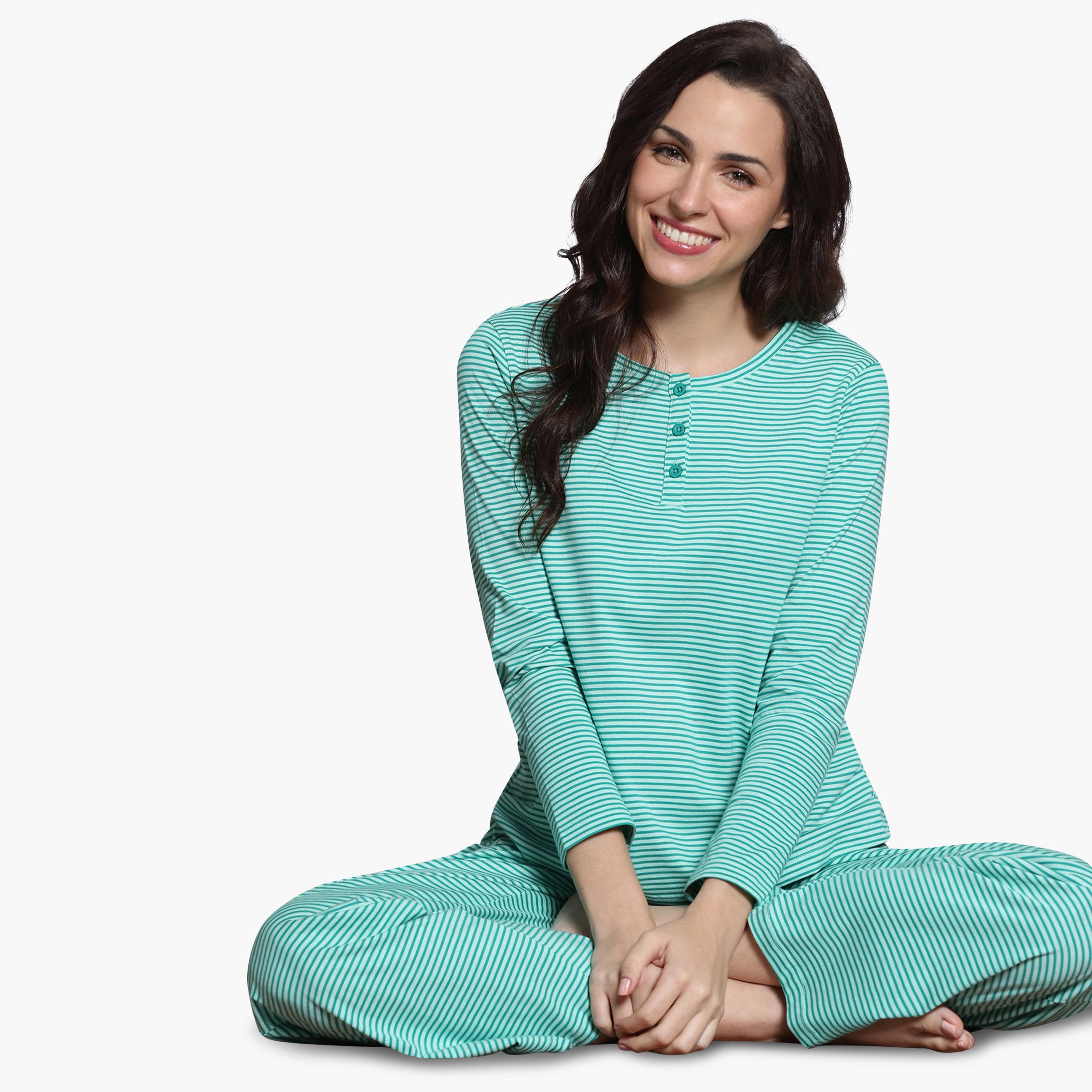 مجموعة بيجاما مقلمة من زيفامي-women-clothing-nightwear-pyjamas-longsets-image-10