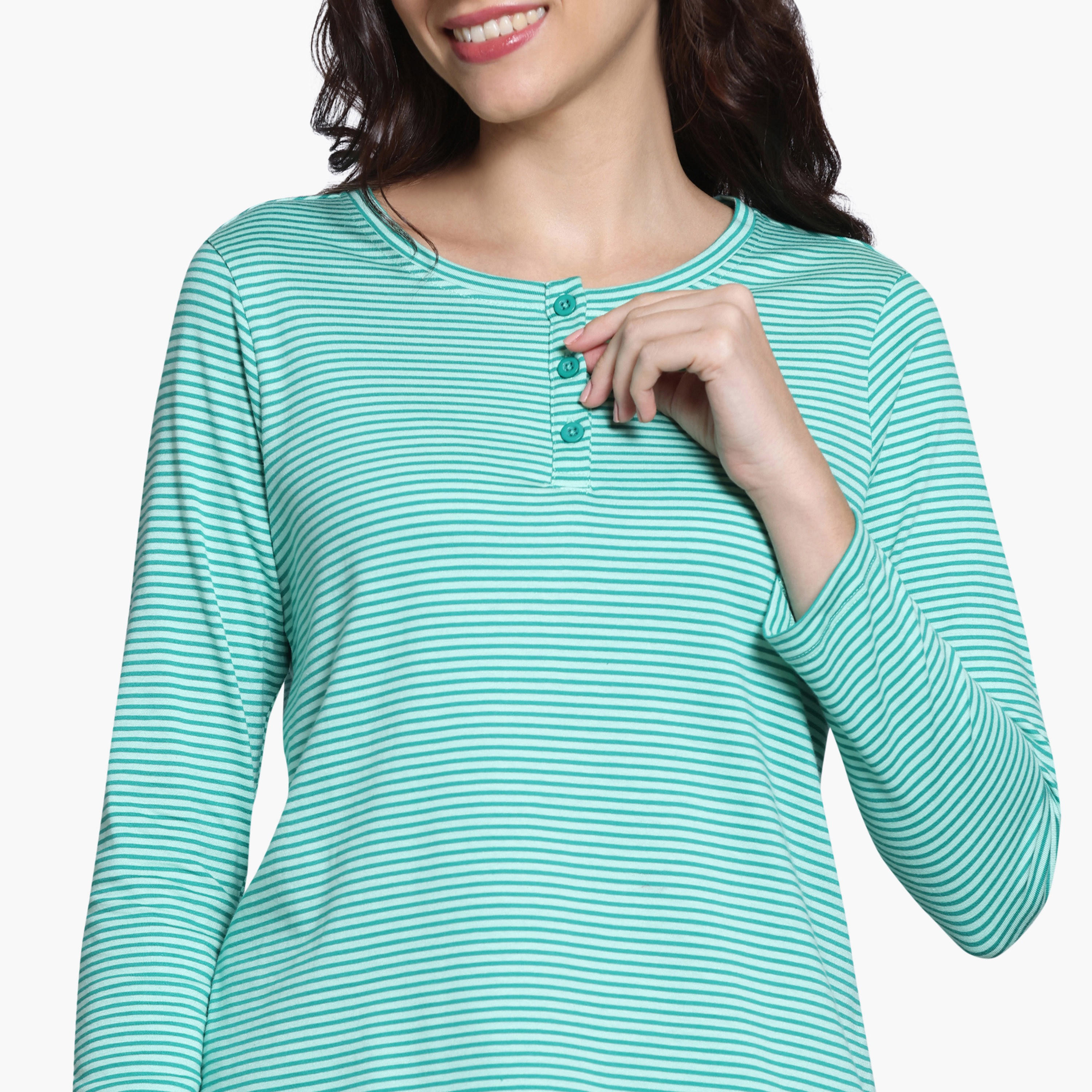 مجموعة بيجاما مقلمة من زيفامي-women-clothing-nightwear-pyjamas-longsets-image-11