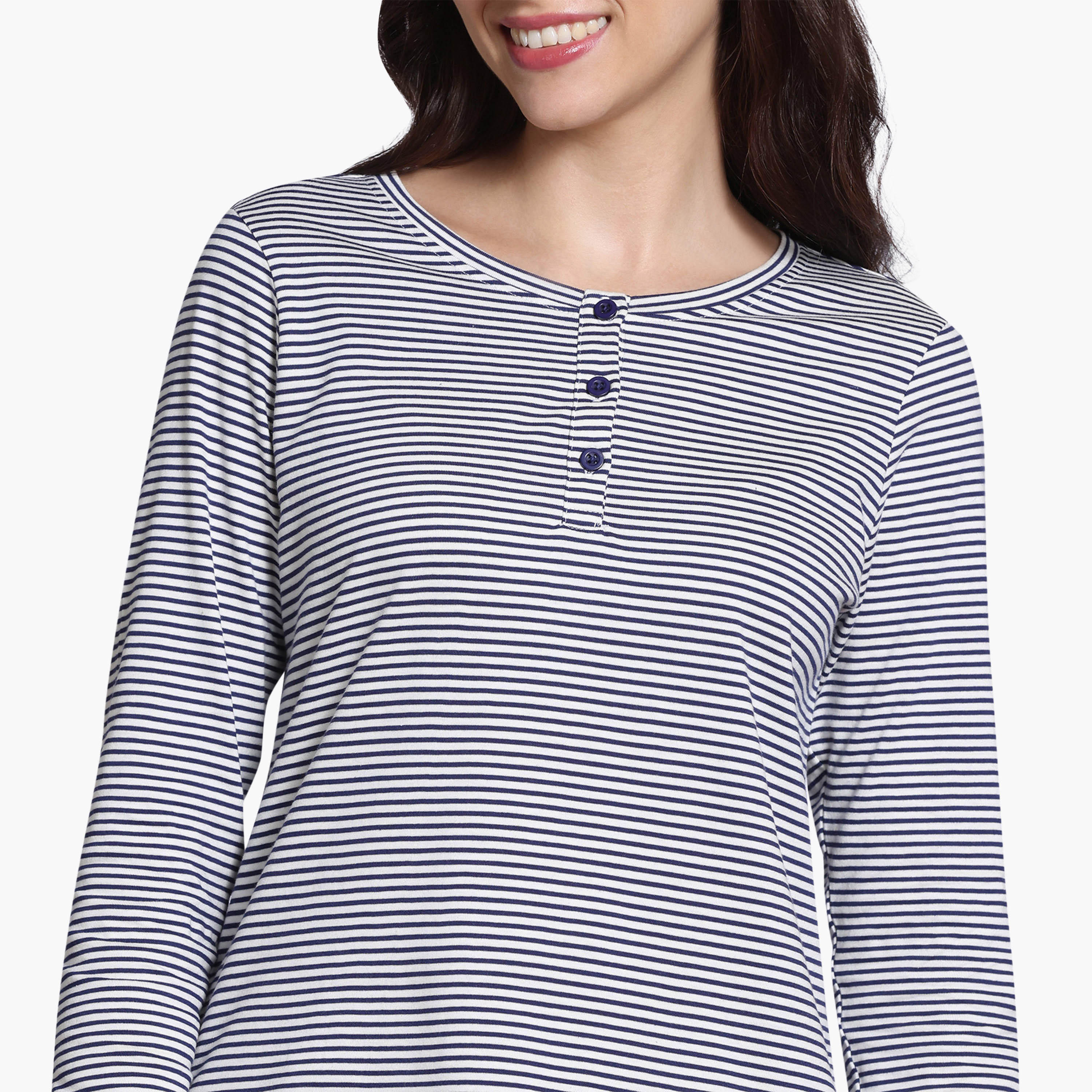 مجموعة بيجاما مقلمة من زيفامي-women-clothing-nightwear-pyjamas-longsets-image-5