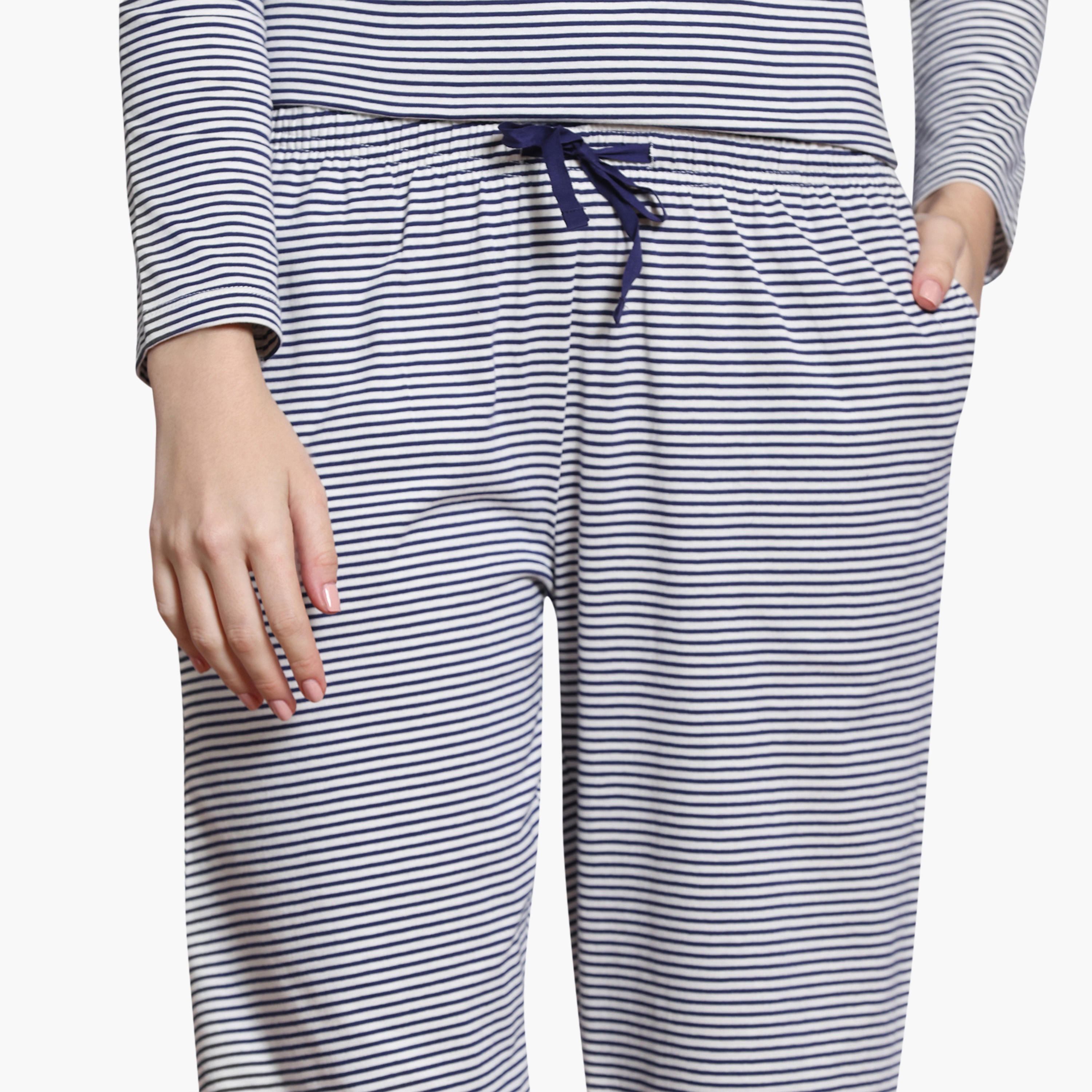 مجموعة بيجاما مقلمة من زيفامي-women-clothing-nightwear-pyjamas-longsets-image-6