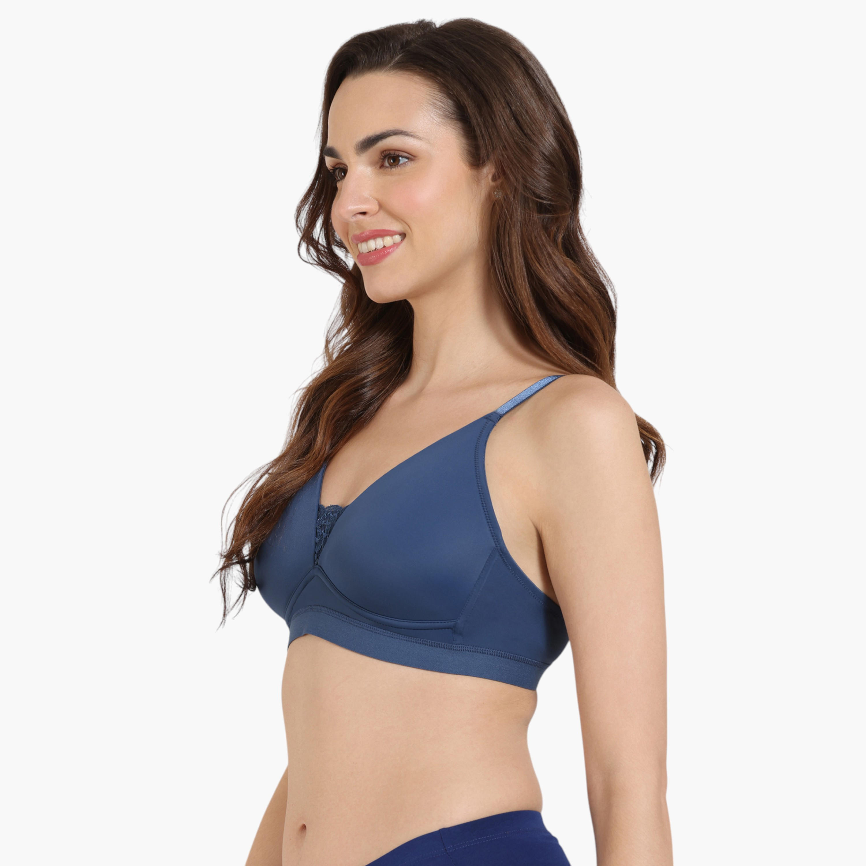 Zivame Lace Detail Bra with Hook and Eye Closure-women-clothing-lingerie-bras-image-3