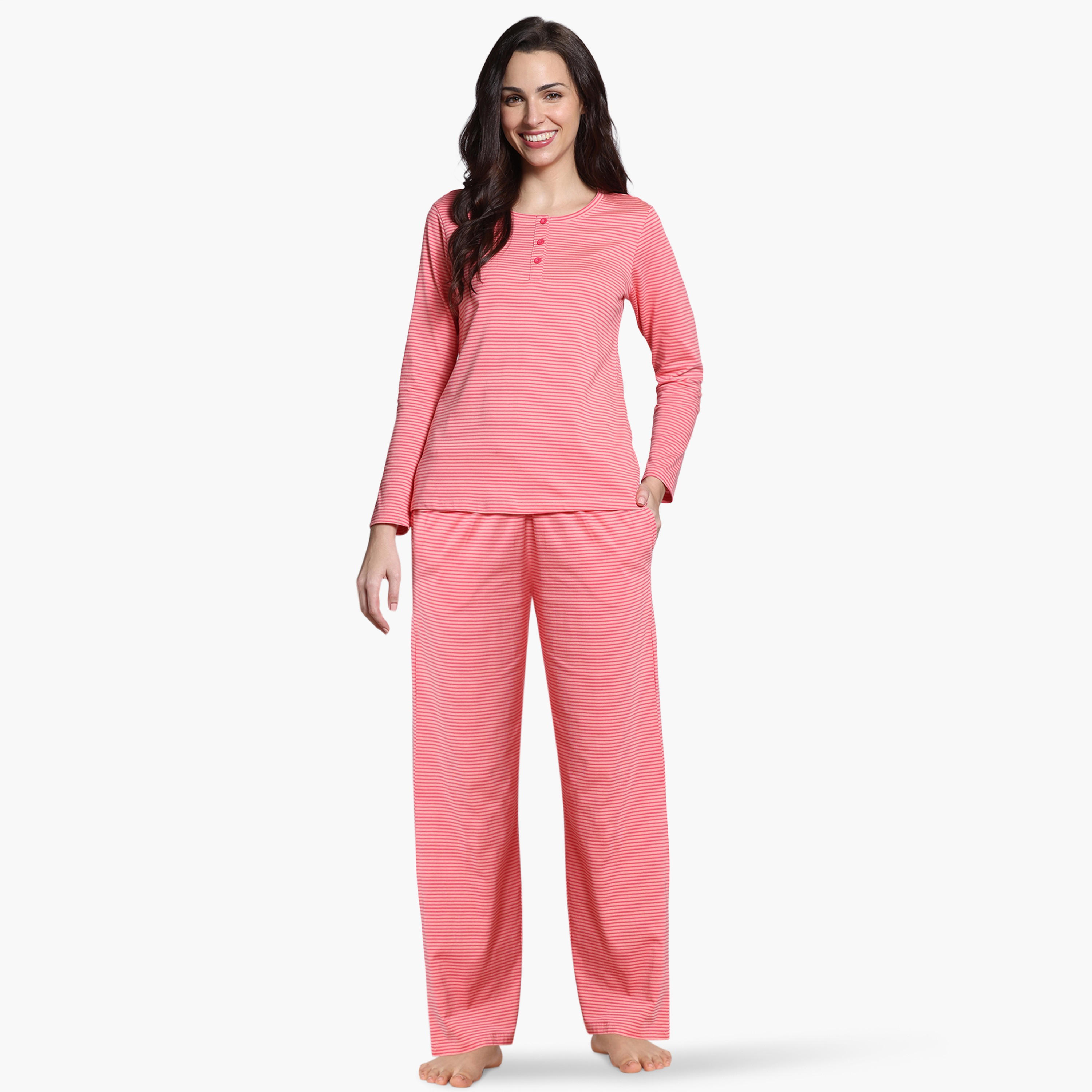 مجموعة بيجاما مقلمة من زيفامي-women-clothing-nightwear-pyjamas-longsets-image-13