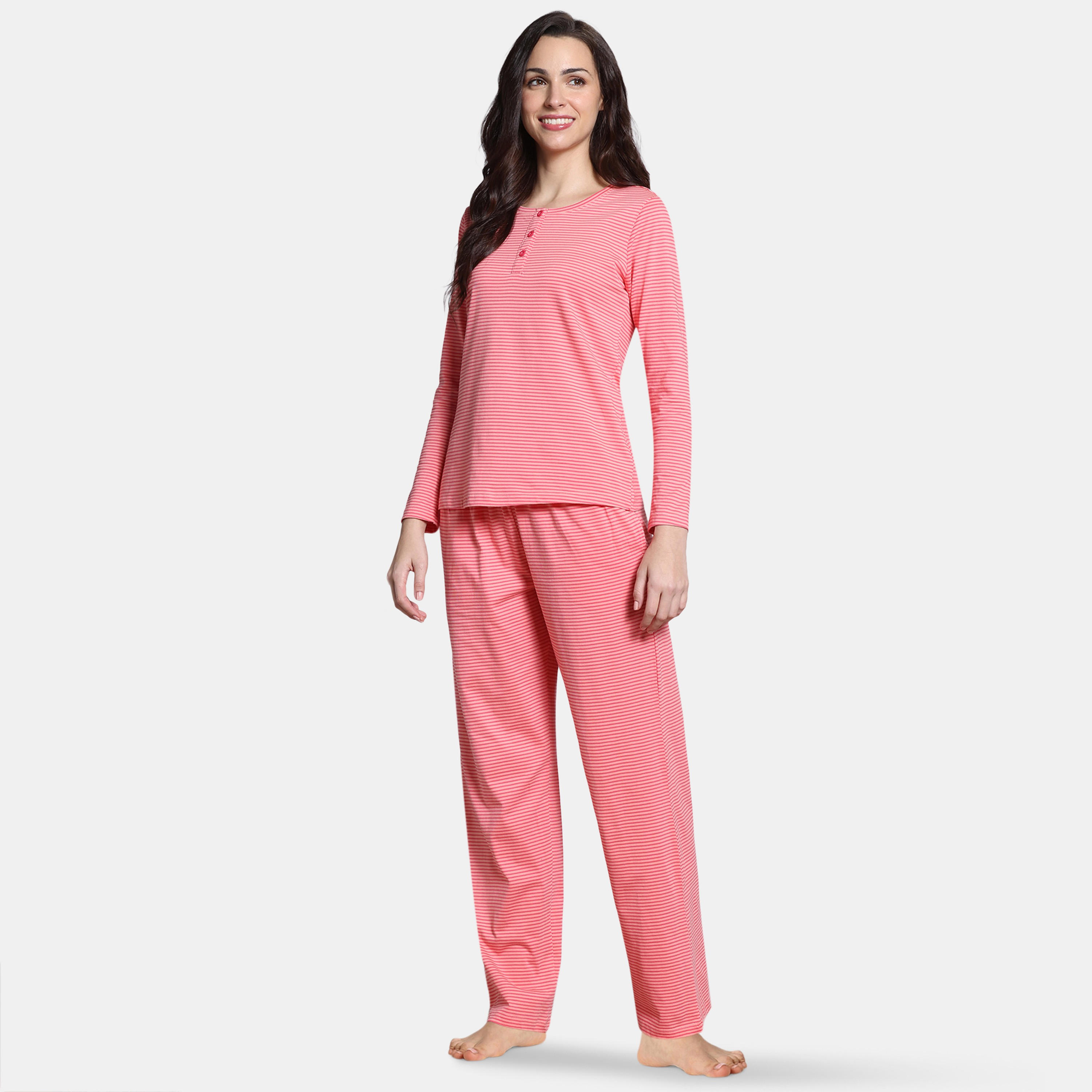 مجموعة بيجاما مقلمة من زيفامي-women-clothing-nightwear-pyjamas-longsets-image-14