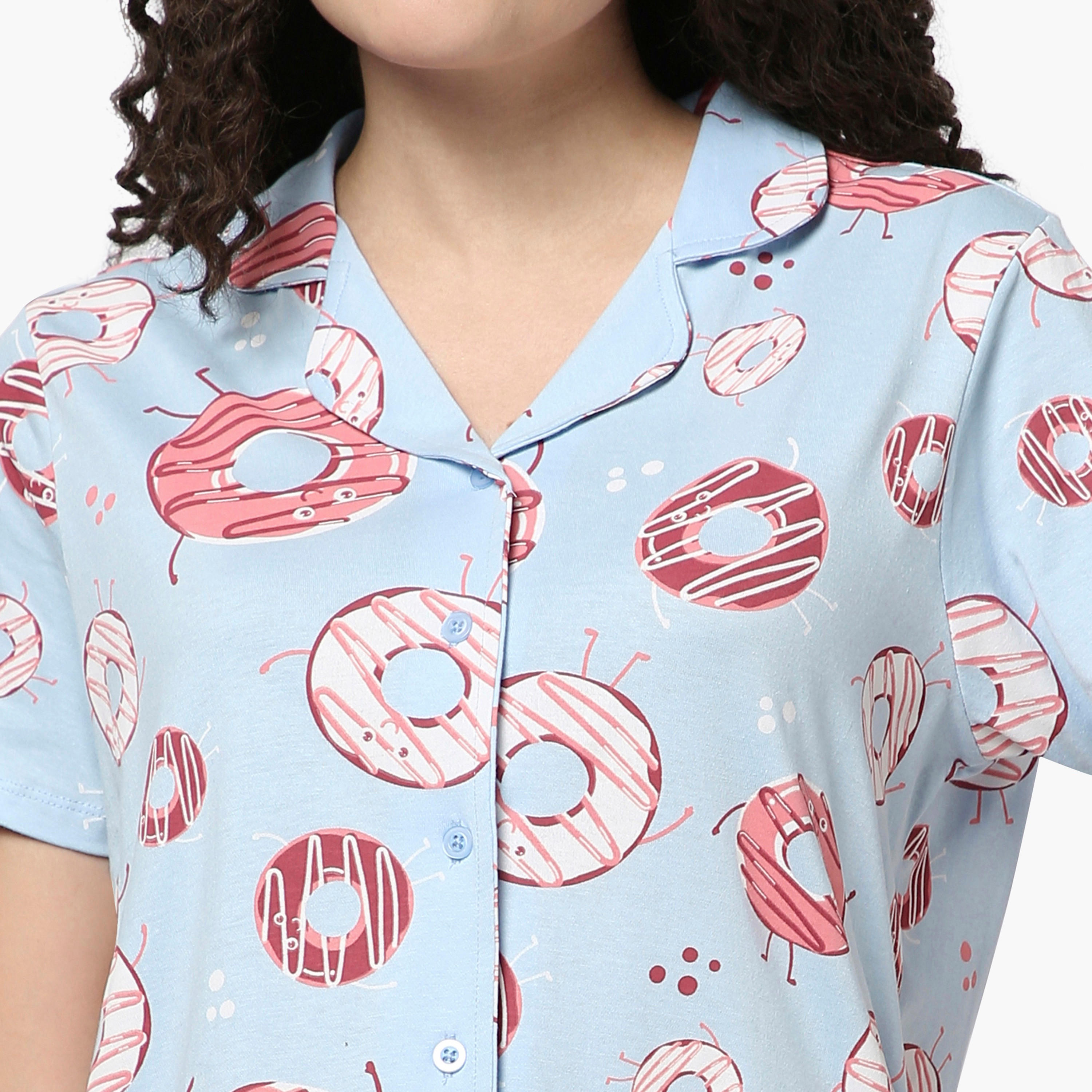 طقم بيجاما بطبعات من زيفامي-women-clothing-nightwear-pyjamas-longsets-image-5