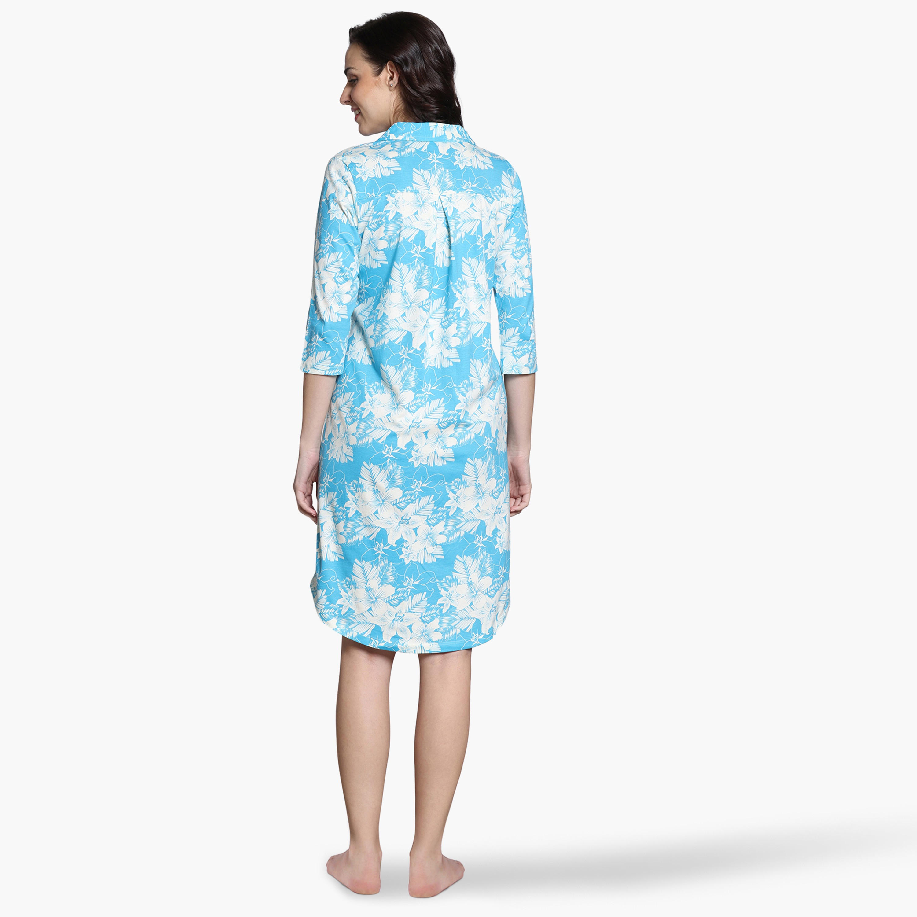 فستان نوم بطبعات أزهار من زيفامي-women-clothing-nightwear-nighties-image-3