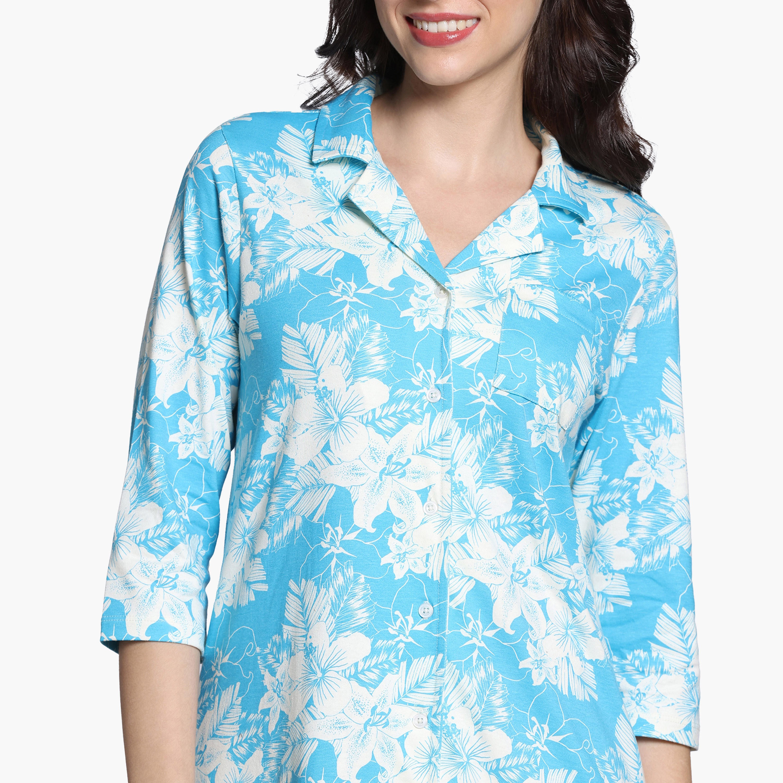 فستان نوم بطبعات أزهار من زيفامي-women-clothing-nightwear-nighties-image-5