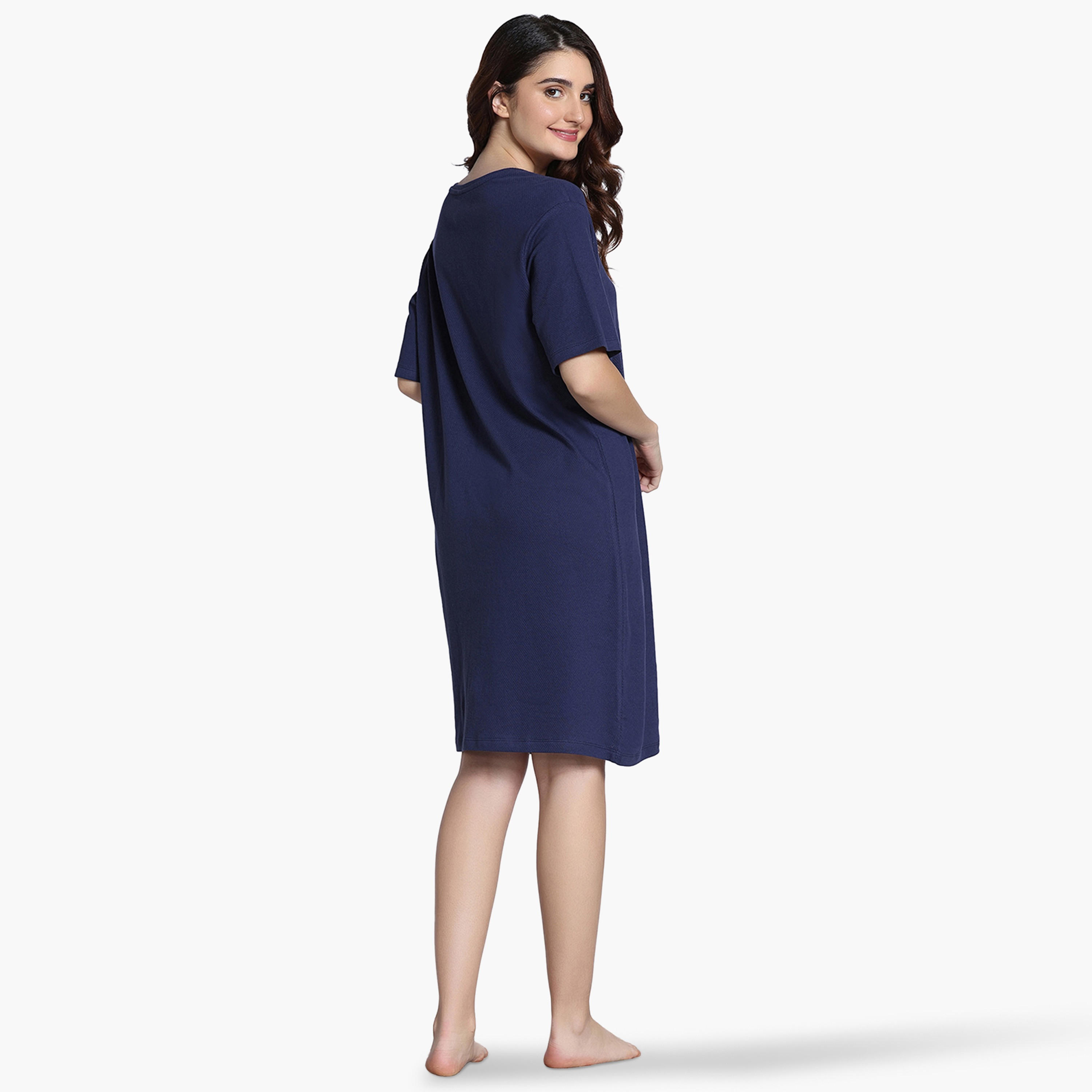 فستان نوم بأكمام قصيرة من زيفامي-women-clothing-nightwear-nighties-image-8