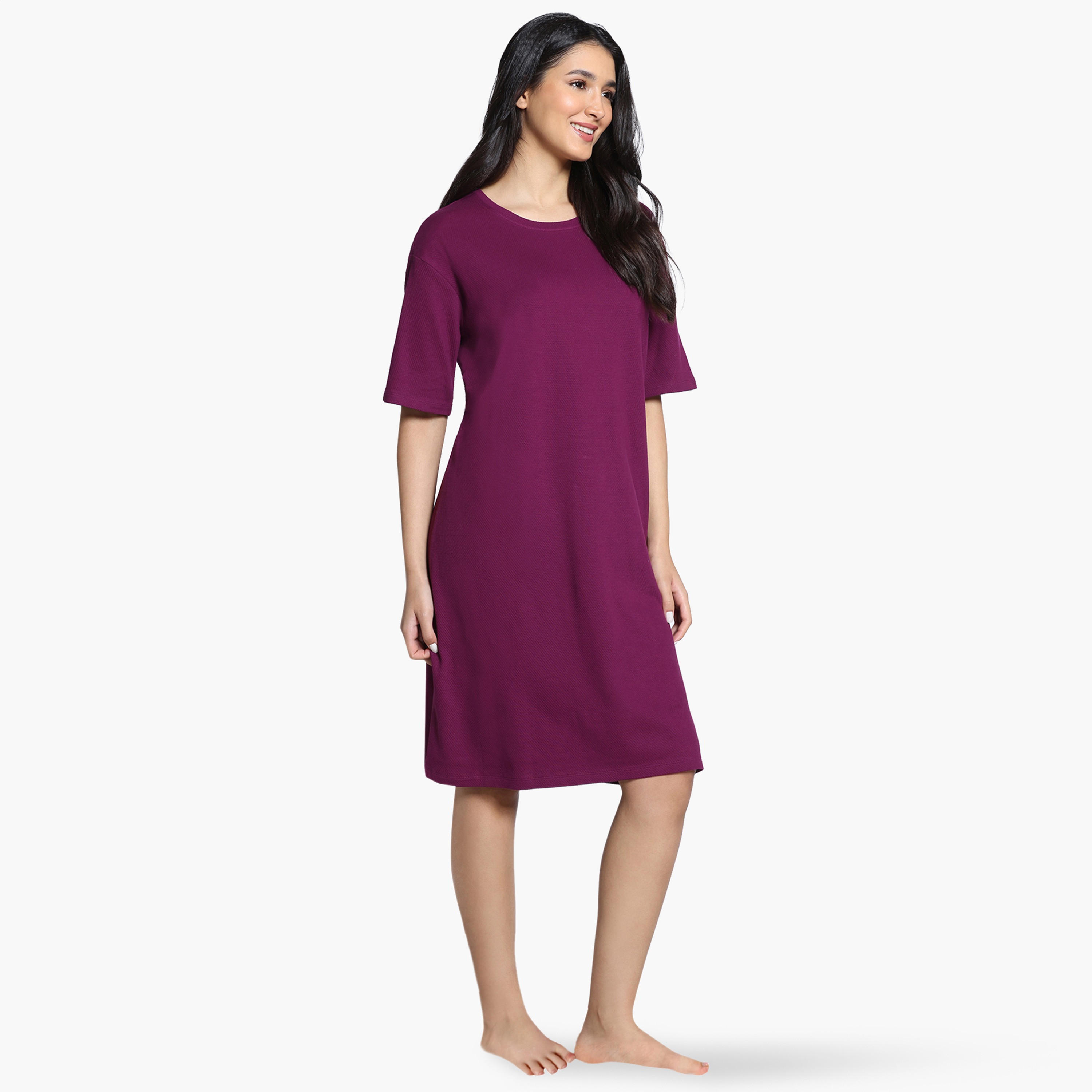 فستان نوم بأكمام قصيرة من زيفامي-women-clothing-nightwear-nighties-image-2