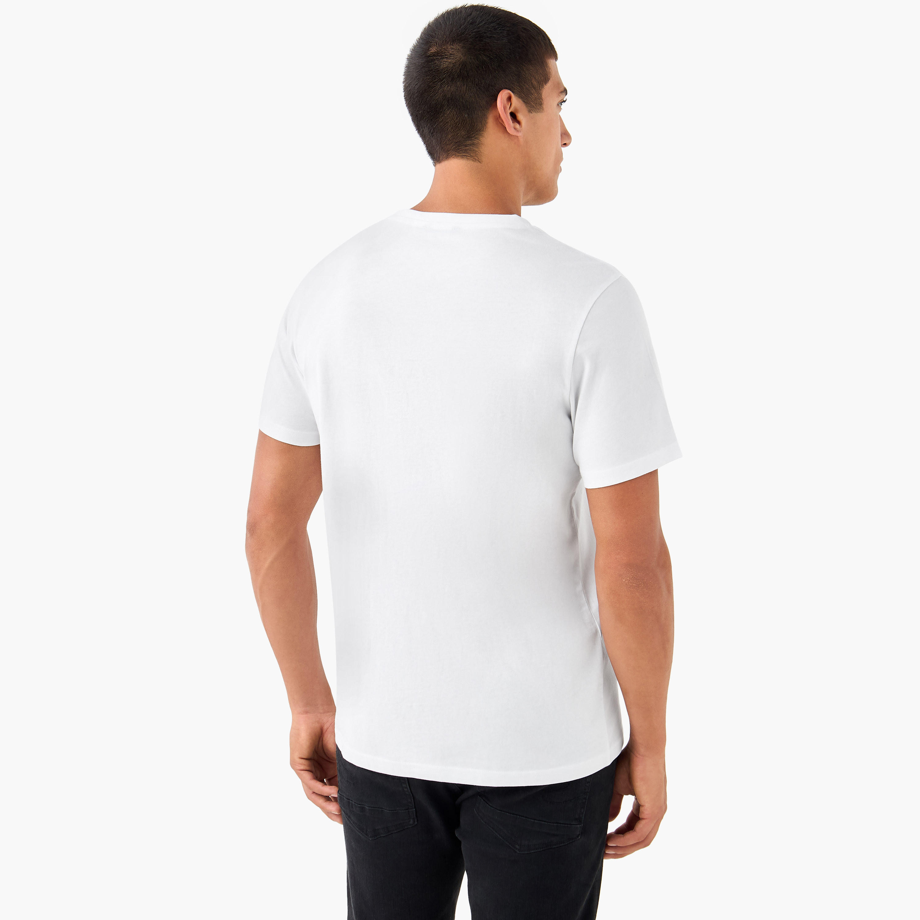 تيشيرتات بياقة ضيقة وأكمام قصيرة - طقم من قطعتين-men-clothing-tshirtsandpolos-tshirts-image-3