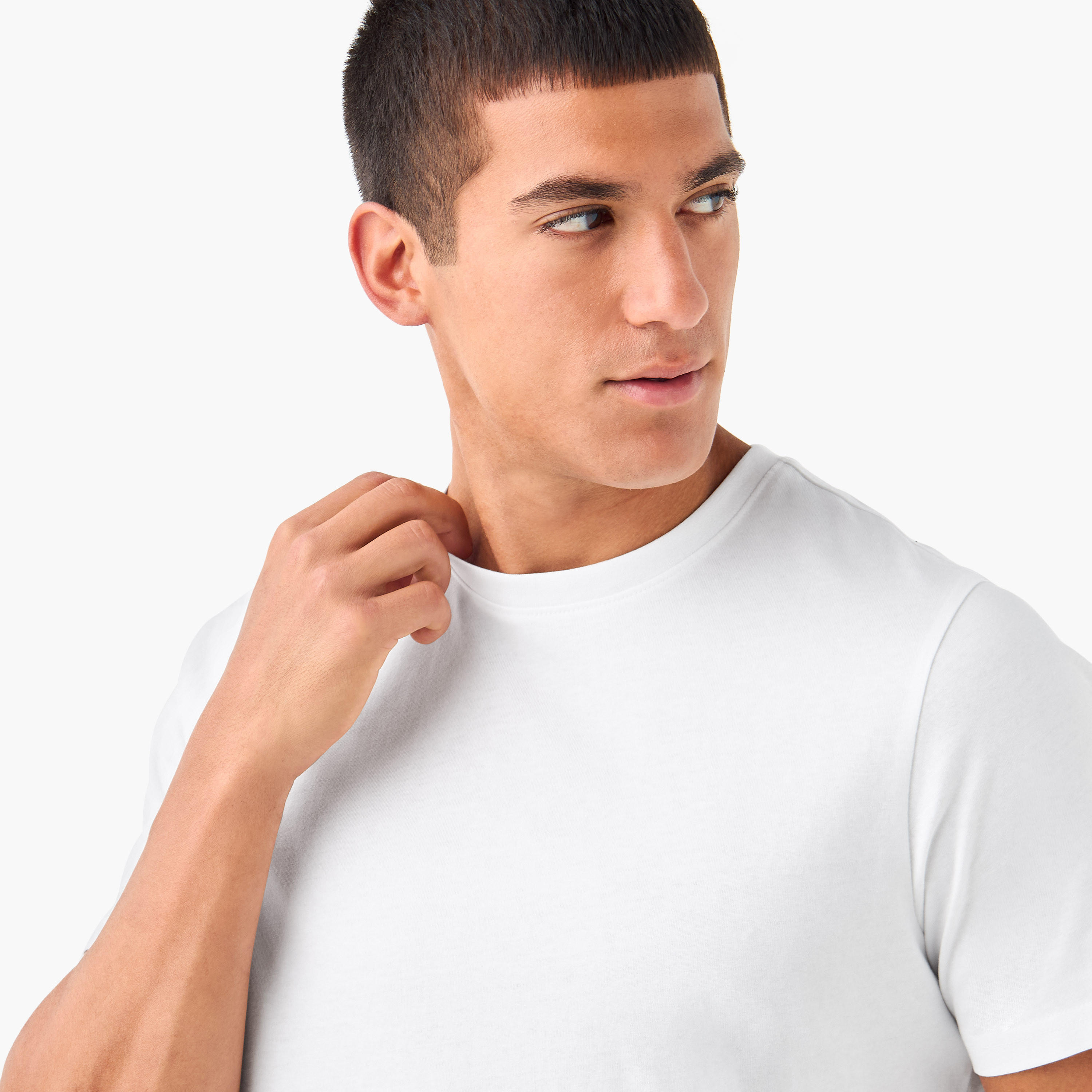 تيشيرتات بياقة ضيقة وأكمام قصيرة - طقم من قطعتين-men-clothing-tshirtsandpolos-tshirts-image-5