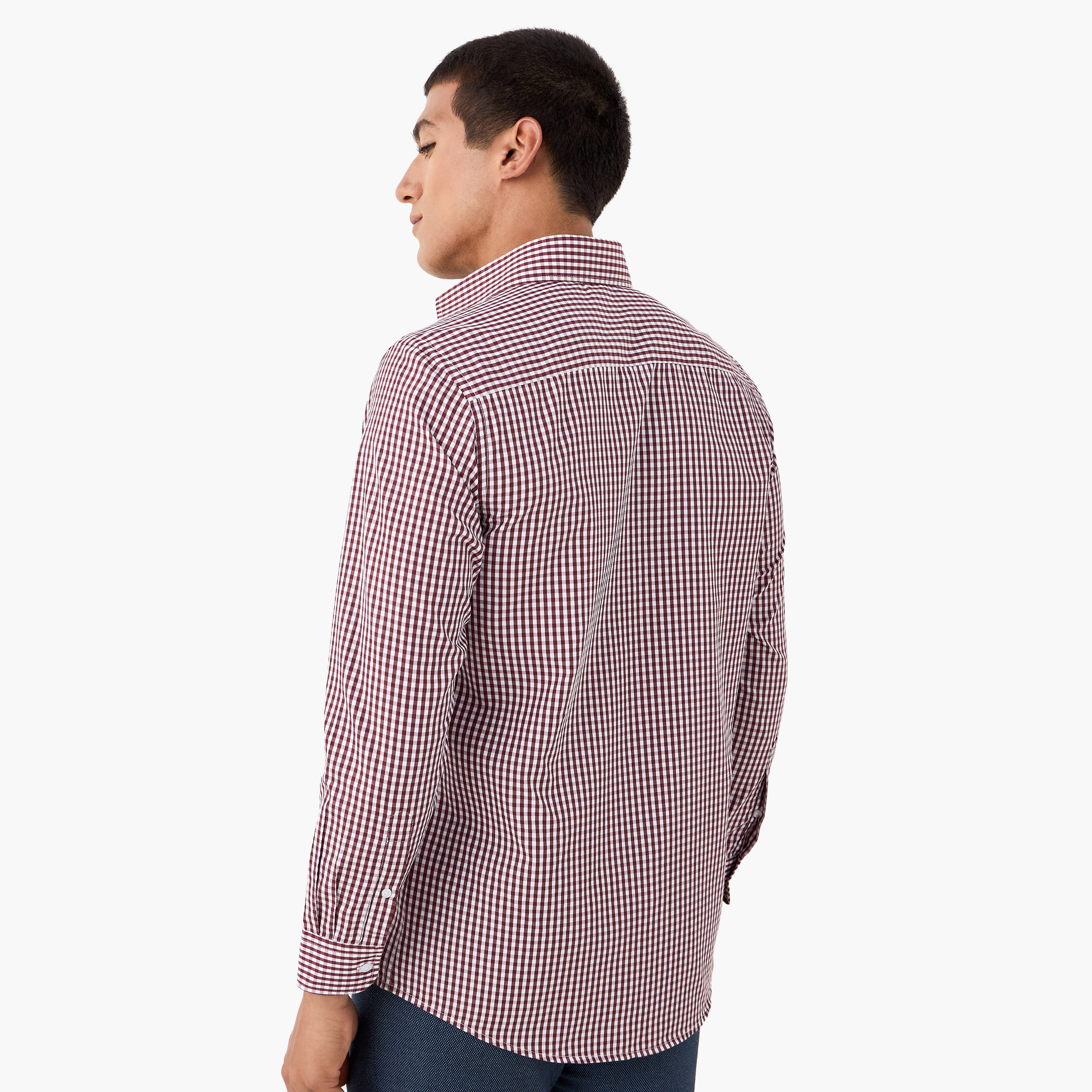 قميص كاروهات بأكمام طويلة وقصة عادية-men-clothing-shirts-image-3