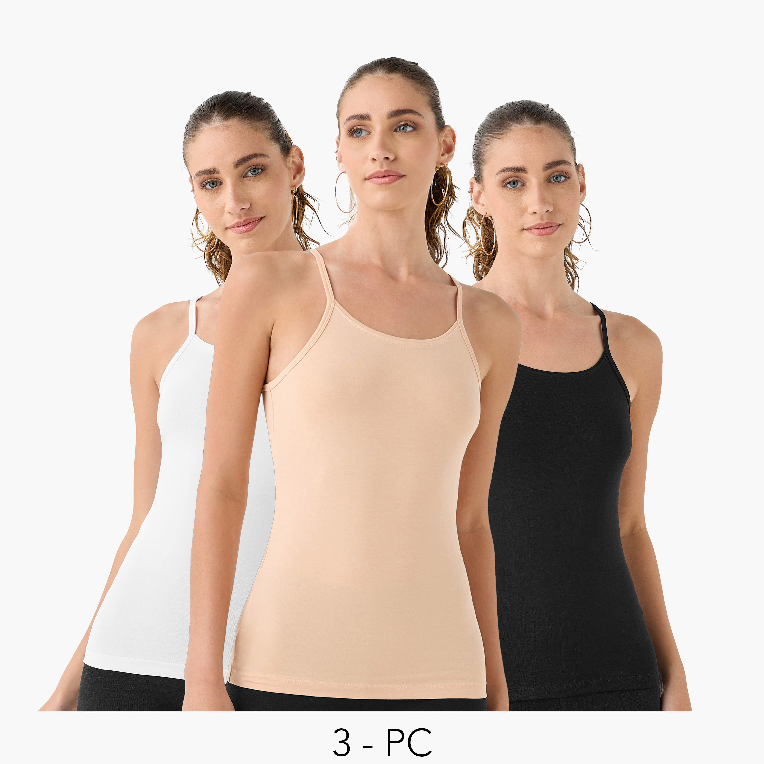 قمصان دخلي مضلعة - طقم من 3 قطع-women-clothing-tshirts-image-8