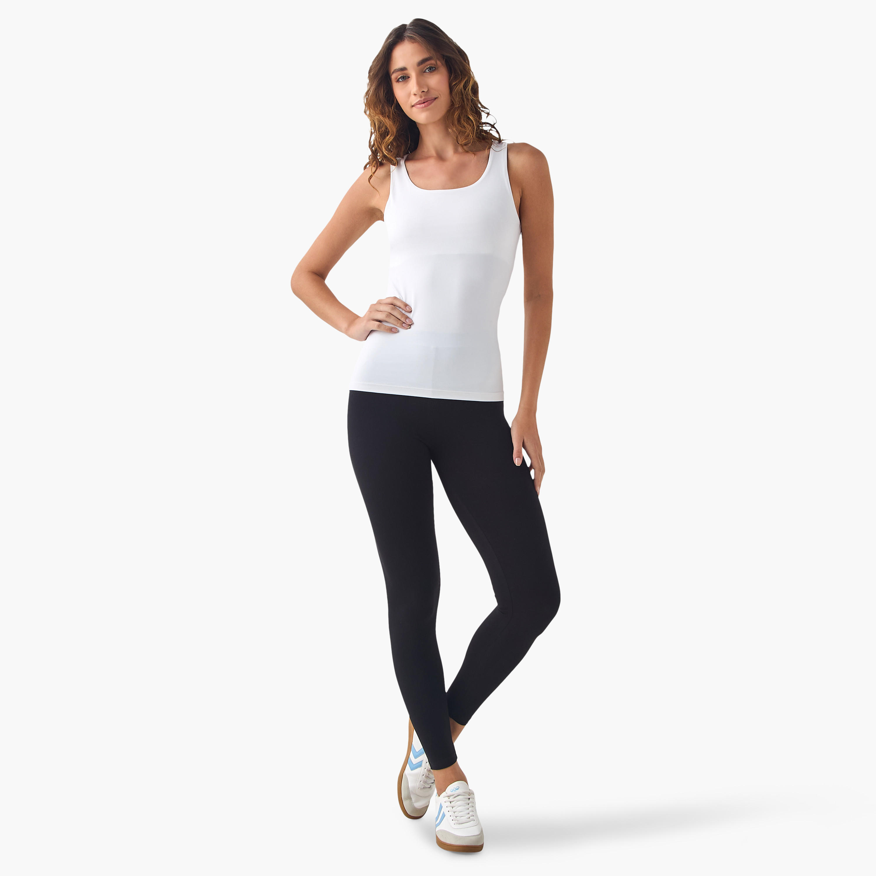 بنطلون ليقنز بقصّة عادية وخصر مطاطي - طقم من قطعتين-women-clothing-bottoms-leggings-image-7