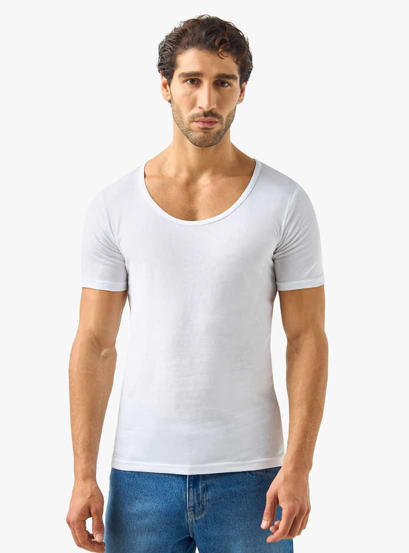 فيستات بياقة مستديرة وأكمام قصيرة - طقم 3 قطع-men-clothing-innerwear-vests-image-2