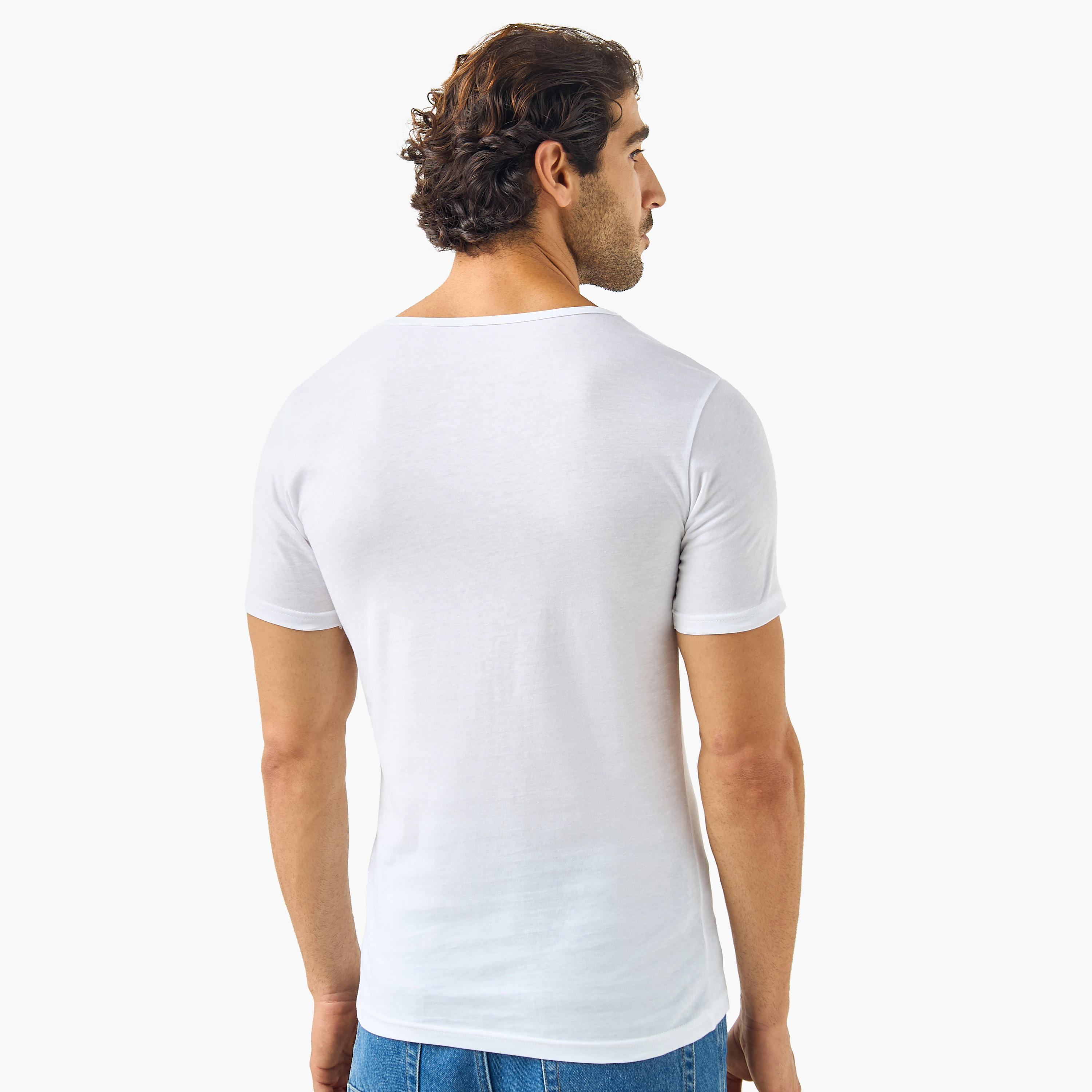 فيستات بياقة مستديرة وأكمام قصيرة - طقم 3 قطع-men-clothing-innerwear-vests-image-3