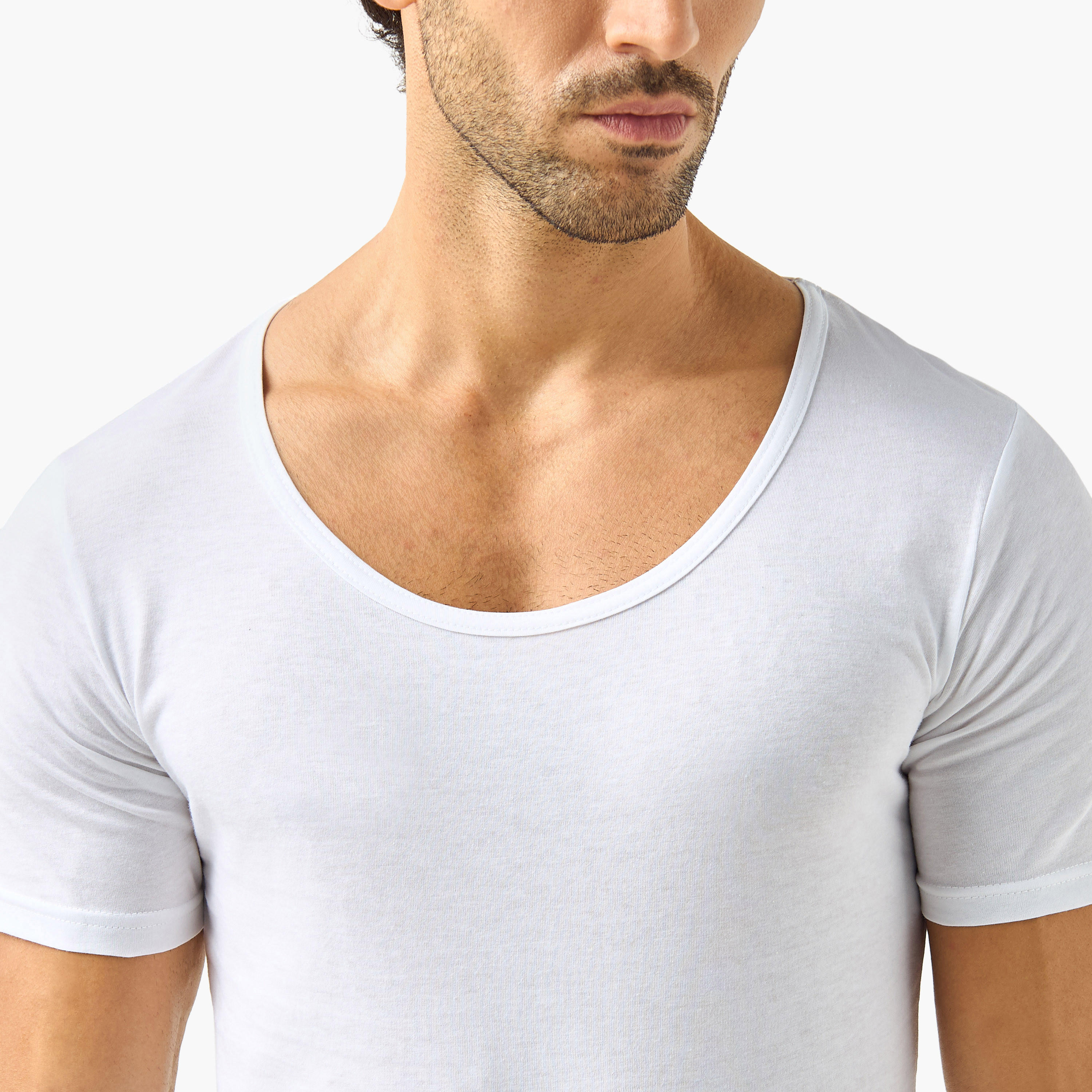 فيستات بياقة مستديرة وأكمام قصيرة - طقم 3 قطع-men-clothing-innerwear-vests-image-6